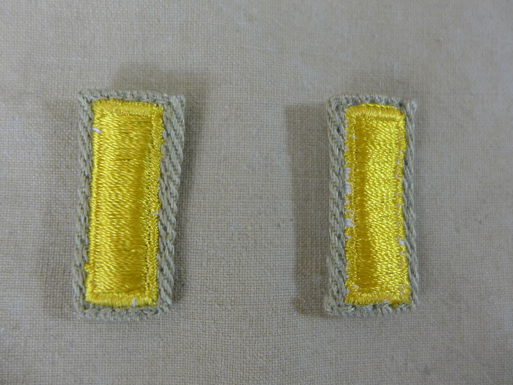 US ARMY WW2 Ranks 2nd Lieutenant Officer Rank badges Leutnant Offizier Abzeichen