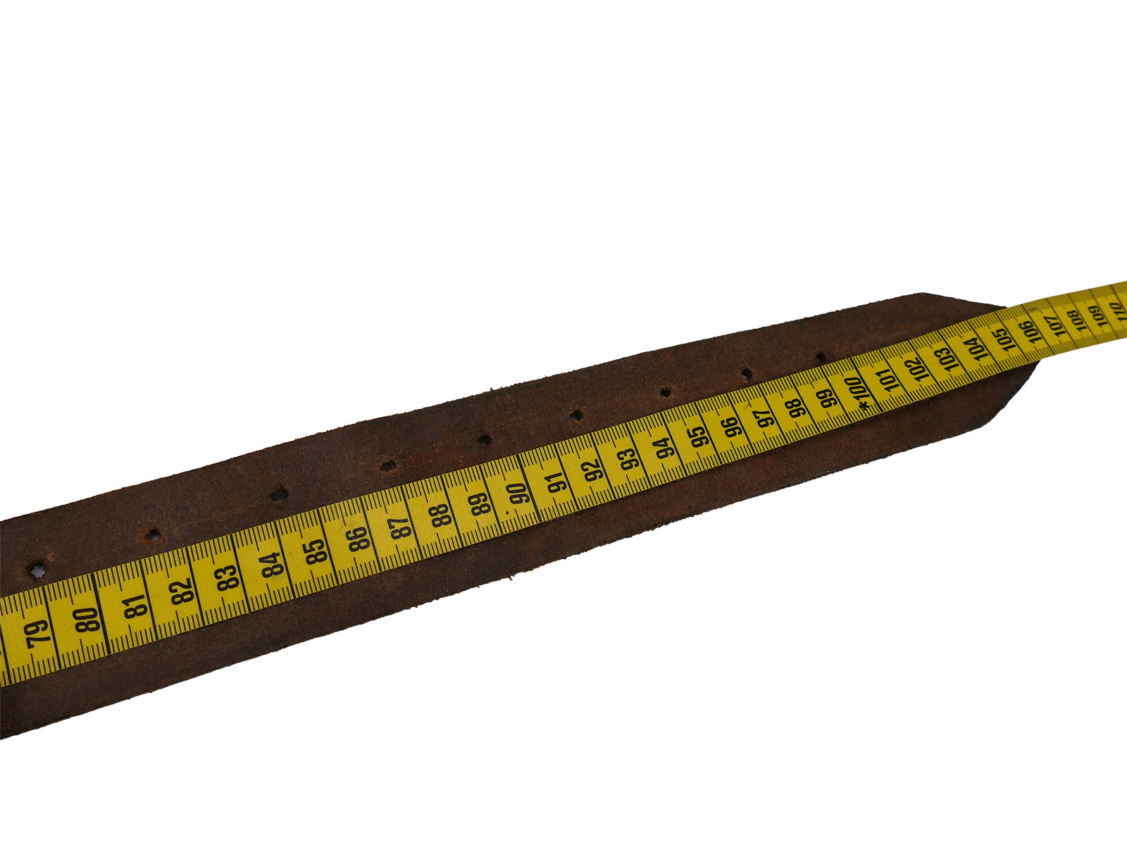 Antiker Offiziers Zweidornkoppel Braun 45mm Koppel Lederkoppel Braun Gesamtlänge 106cm BATTLE WORN