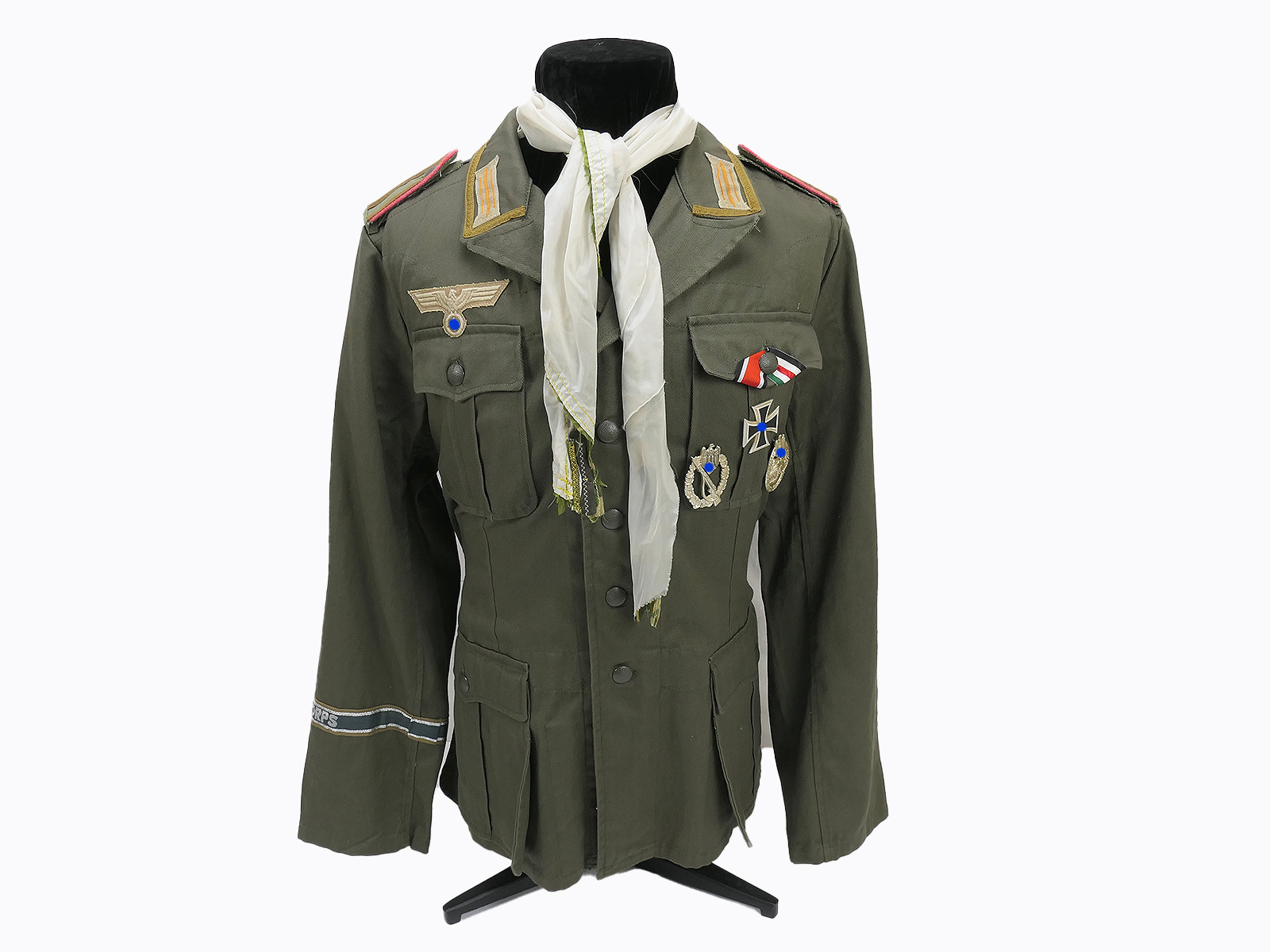 DAK Afrikakorps M40 Feldbluse Tropenjacke Panzer / Panzerjäger Unteroffizier