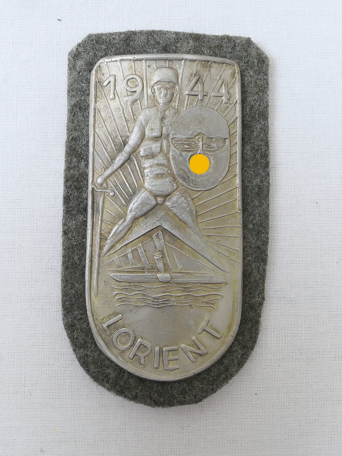 Wehrmacht Ärmelschild Lorient 1944 Lorientschild Feldbluse