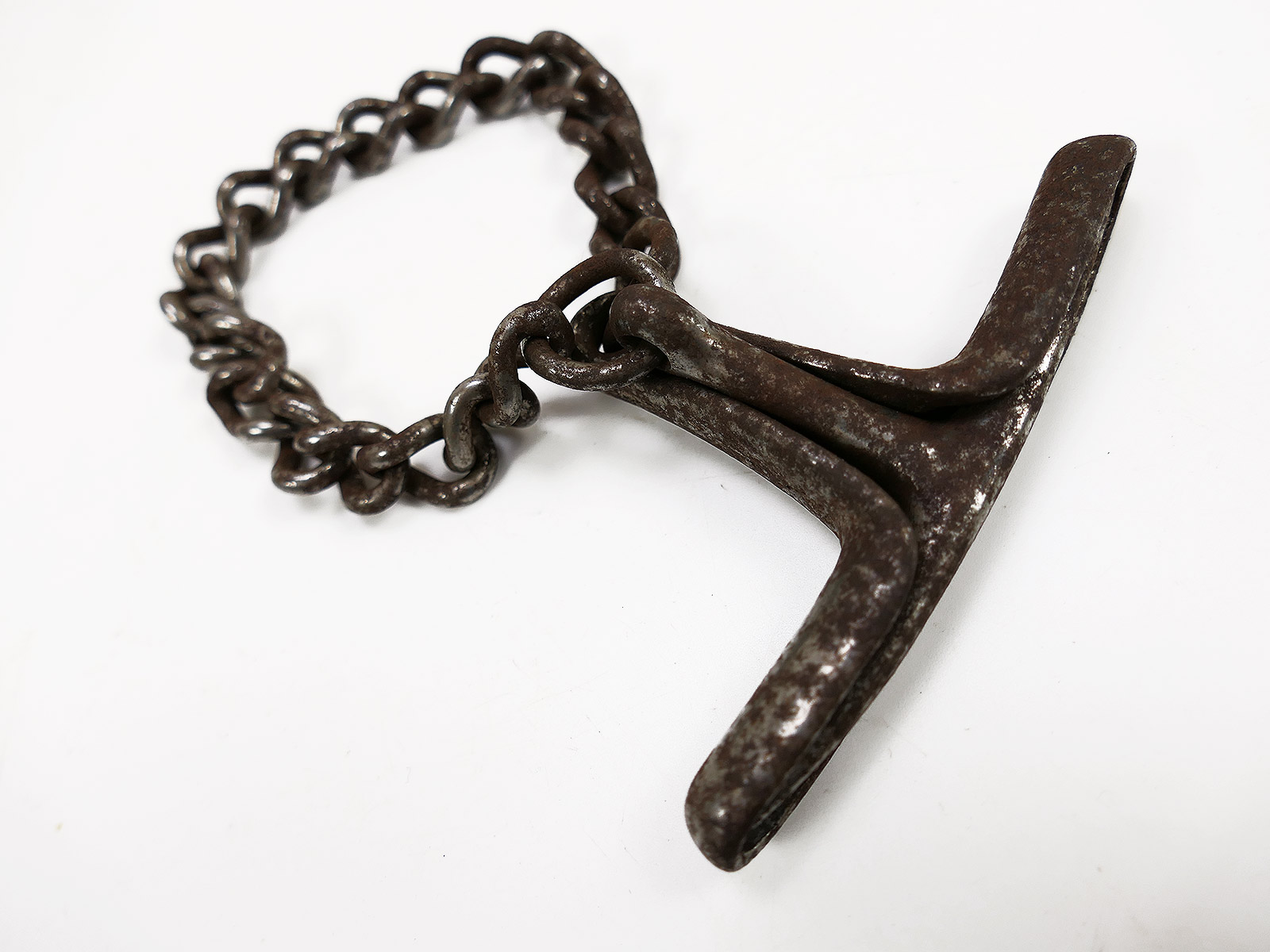 #D SS Hand Knebel Knebelkette Abführ-, Vorführ- oder Knebelkette ANTIK