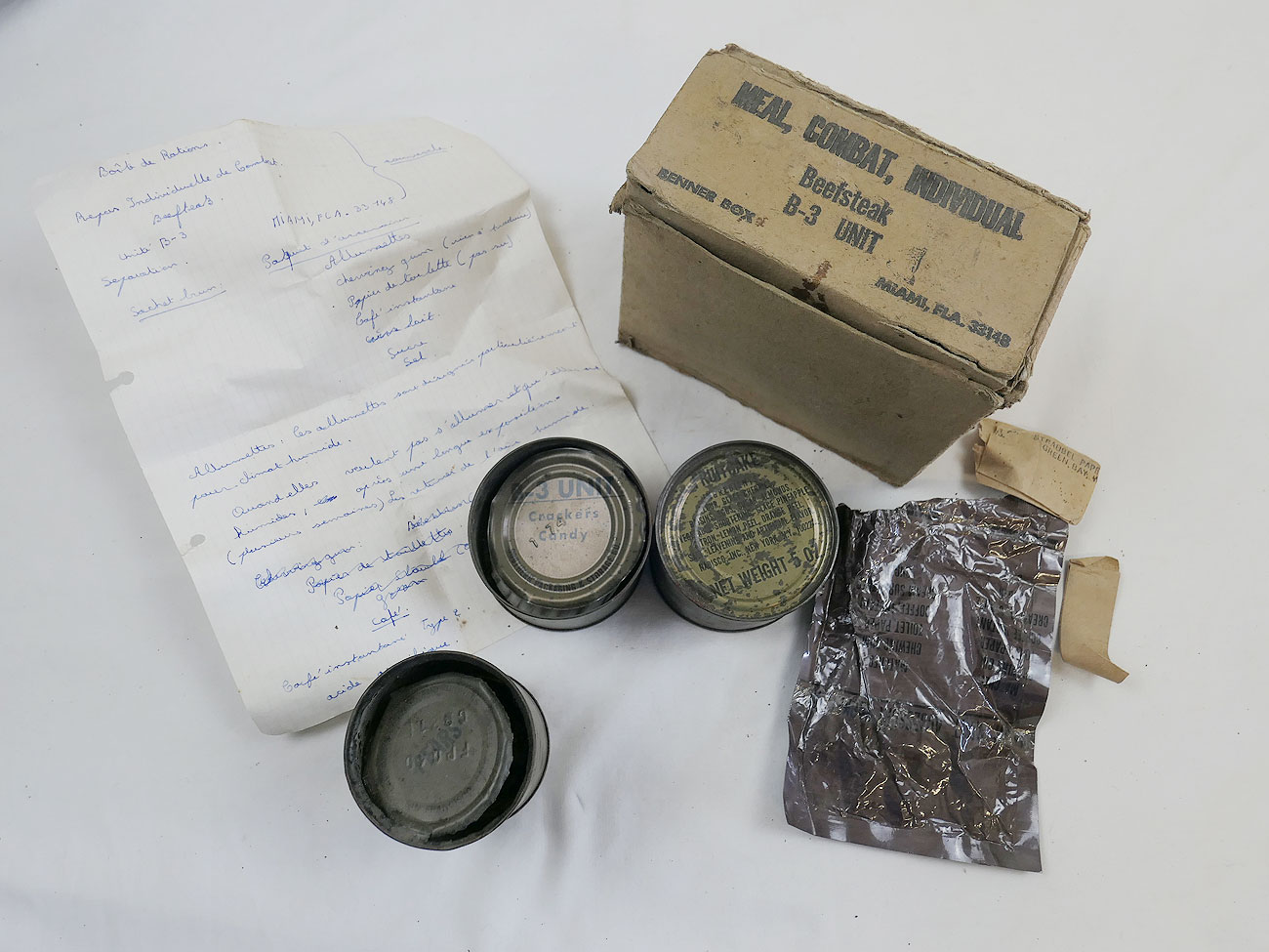 US Army Beefsteak Meal Combat Individual original Viet Nam dated 70er Jahre
