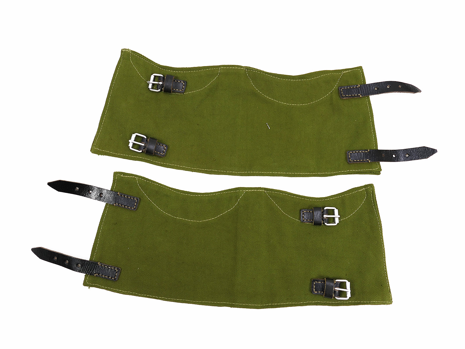 Wehrmacht Paar Vintage Gamaschen OLIV / Tropen *Handcrafted* für Schnürstiefel 