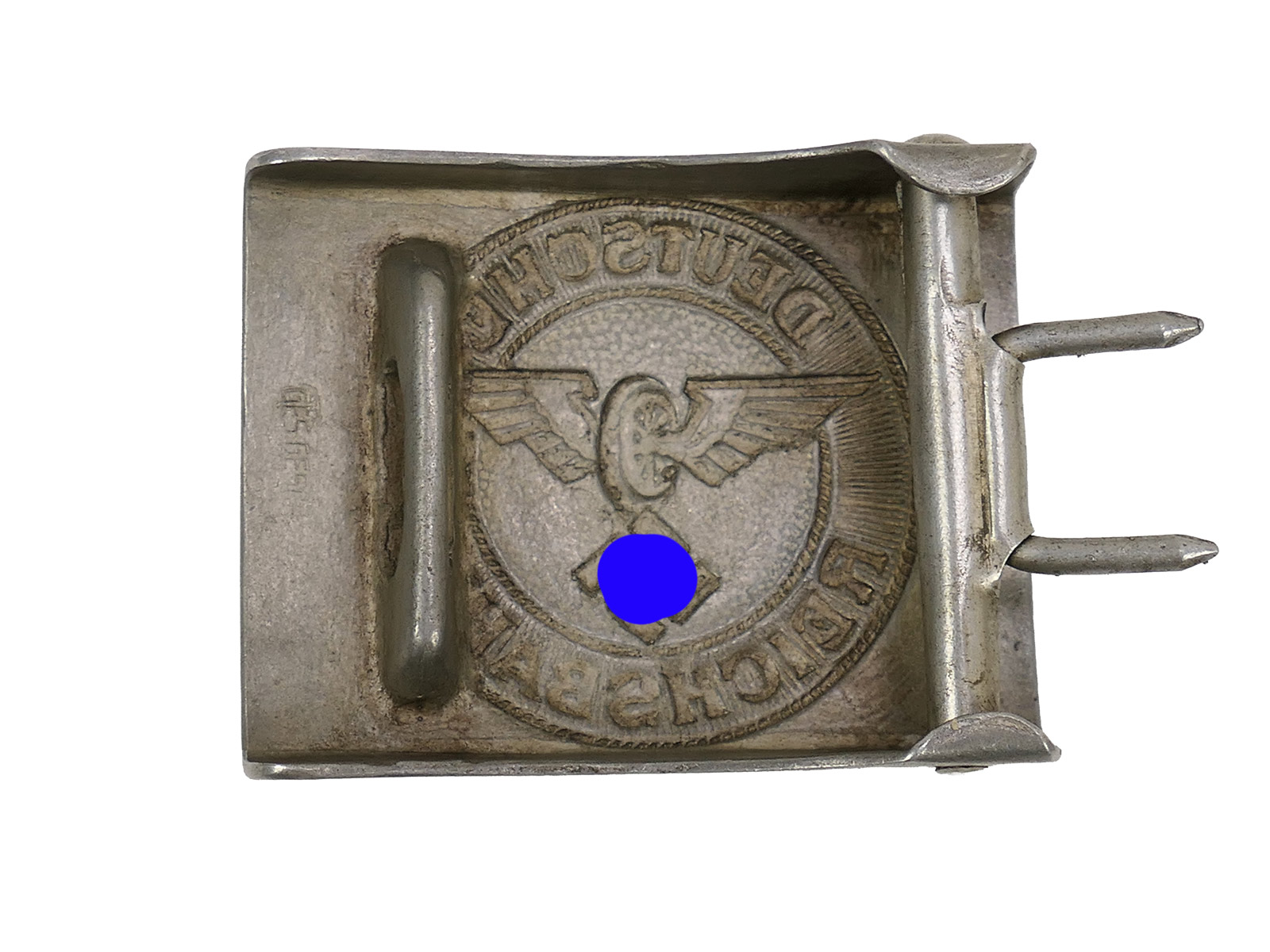 Einzelstück - Aluminium Deutsche Reichsbahn Koppelschloss Eisenbahn Antik COLLECTION BATTLE WORN