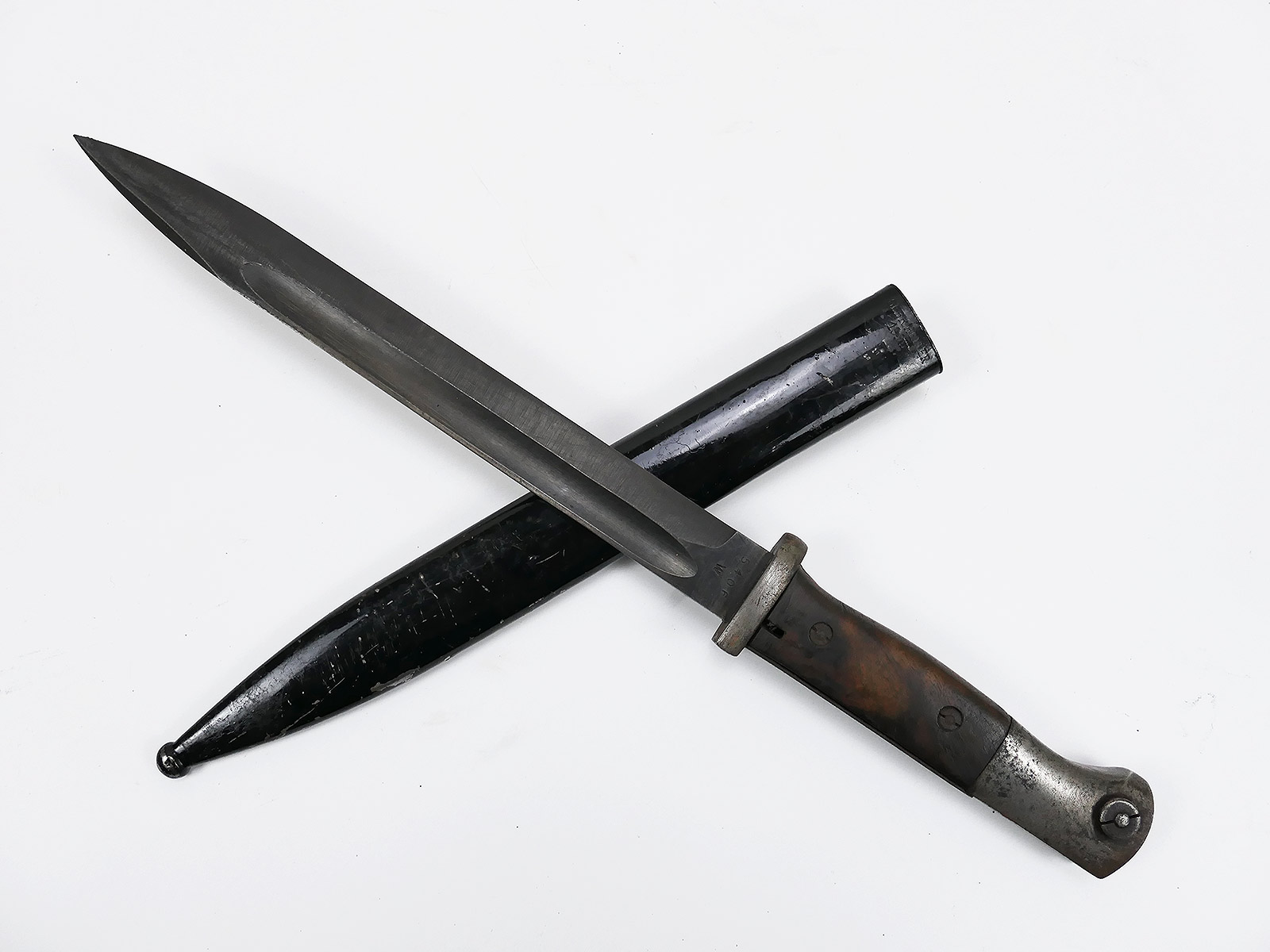 #21/ Wehrmacht K98 Bajonett M84/98 / Seitengewehr cof 43 mit Scheide