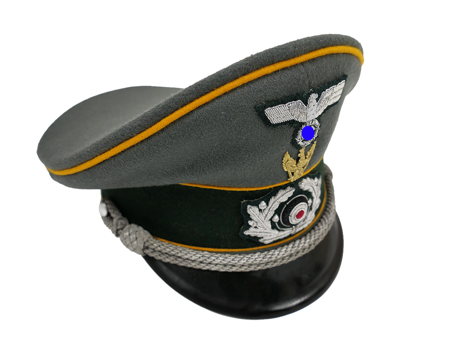 Wehrmacht Schirmmütze Offizier Kavallerie Regiment 6 mit Schwedter Adler Gr.56 Premium Museumsanfertigung COLLECTION