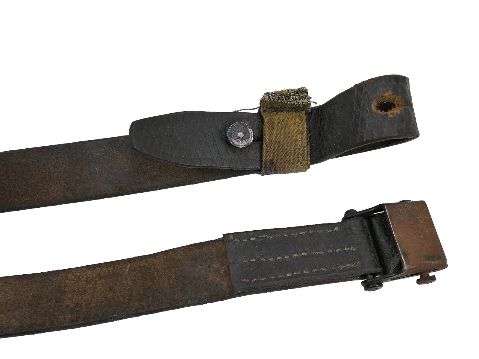 Einzelstück Wehrmacht MP40 MP38 Riemen Leder Trageriemen Waffen SS Lederriemen BATTLE WORN
