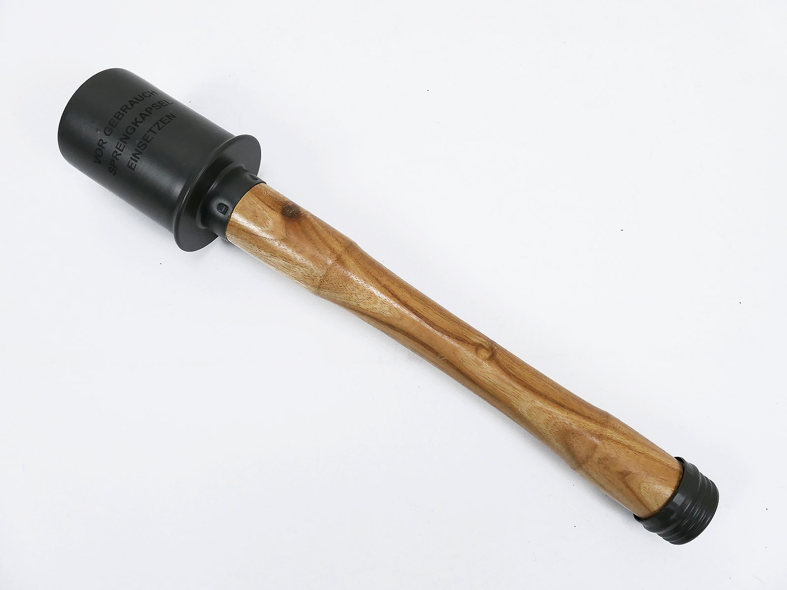 Wehrmacht Deko Stielhandgranate 24 (Holz/Metall) Endkappe abschraubbar