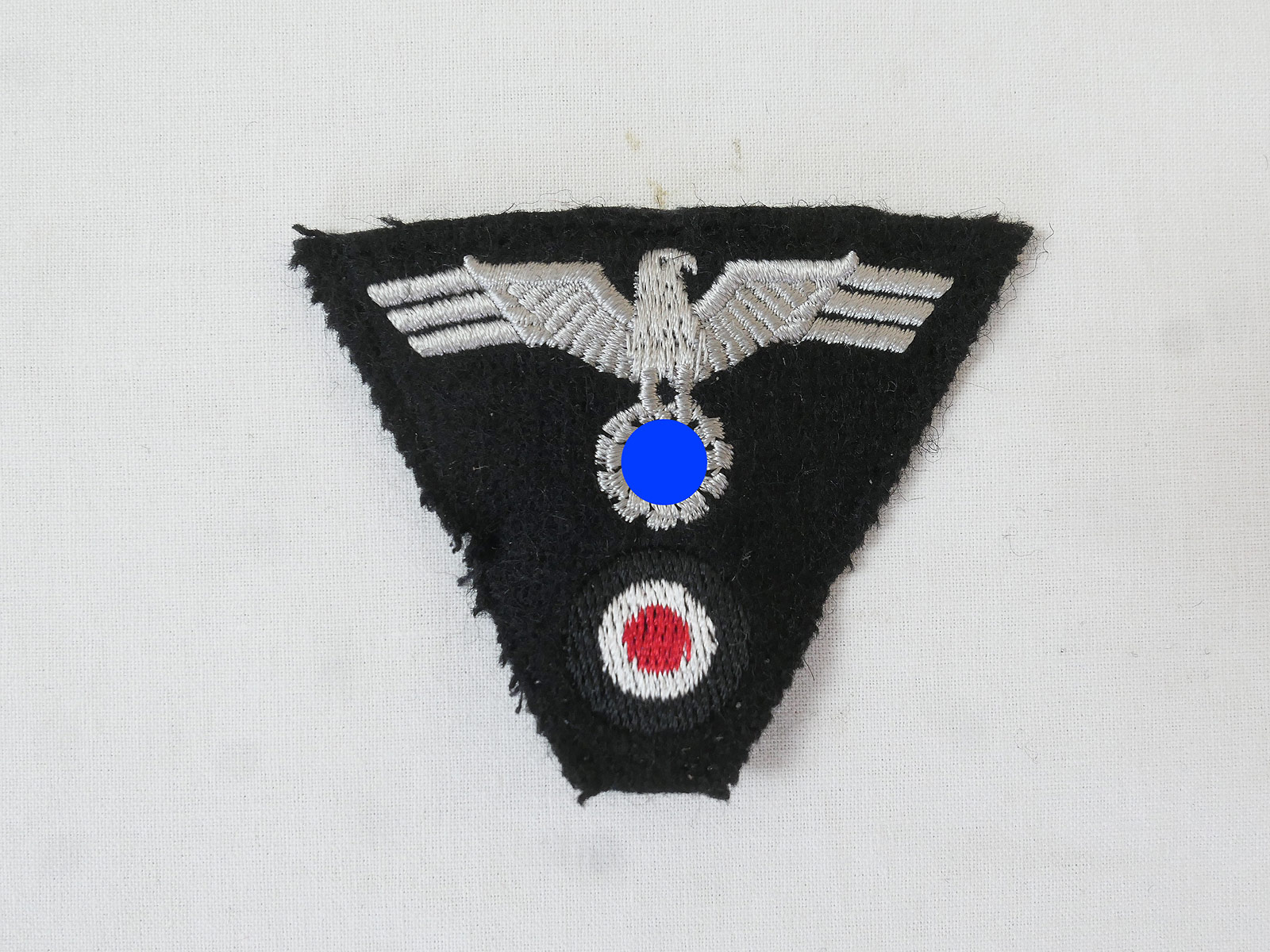 Wehrmacht Panzer Trapez Mützenabzeichen gestickt  Mützenadler Feldmütze Panzermütze