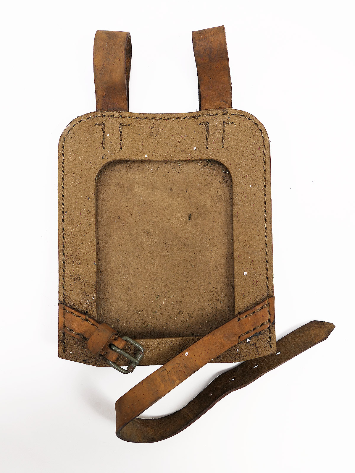 Wehrmacht Infanterie Spaten Leder Tasche Spatentasche Ersatzmaterial Spatenleder Top Patina