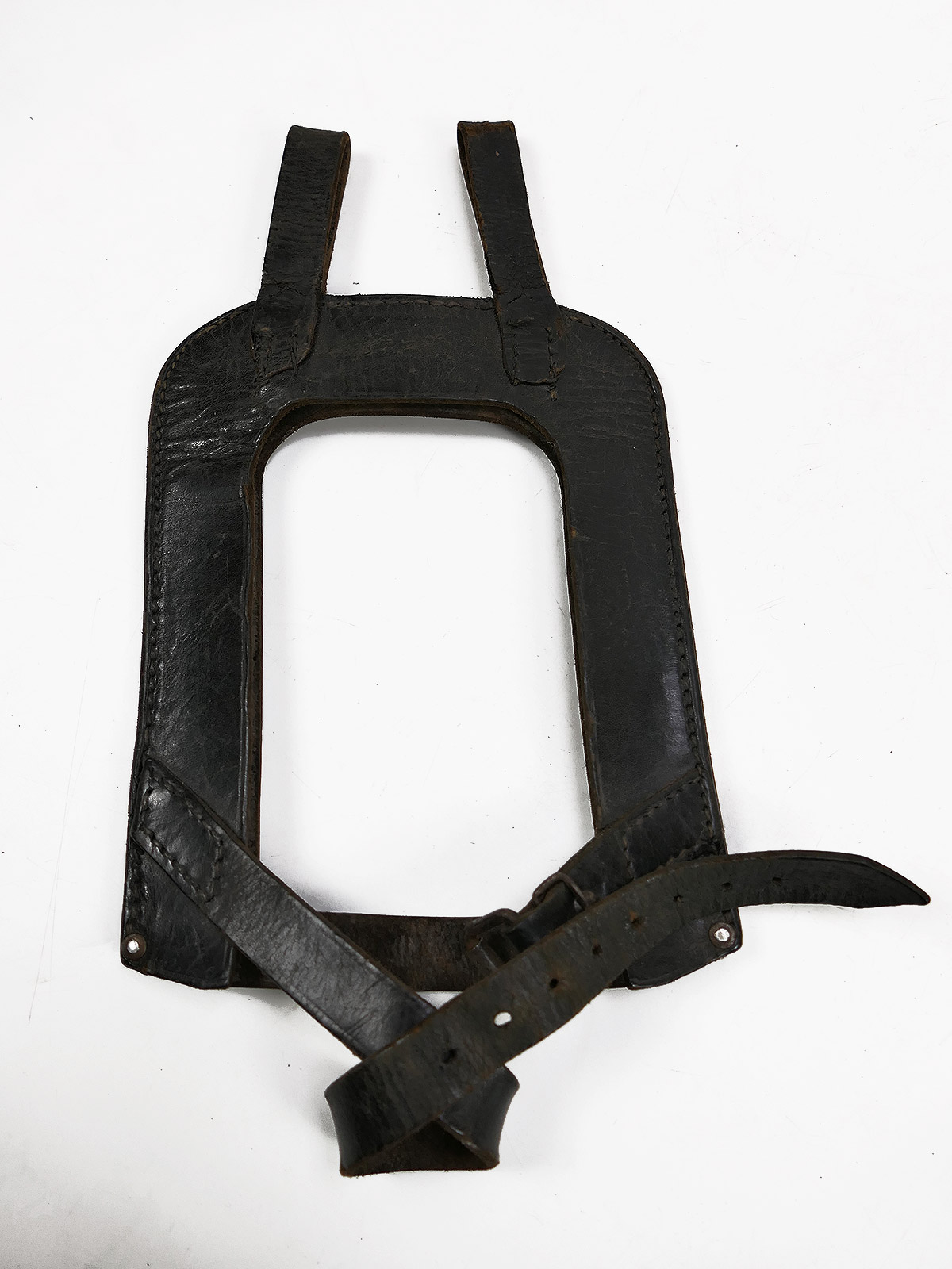 Antiker Infanterie Spaten mit Stempelung in Ledertasche / Spatentasche COLLECTION