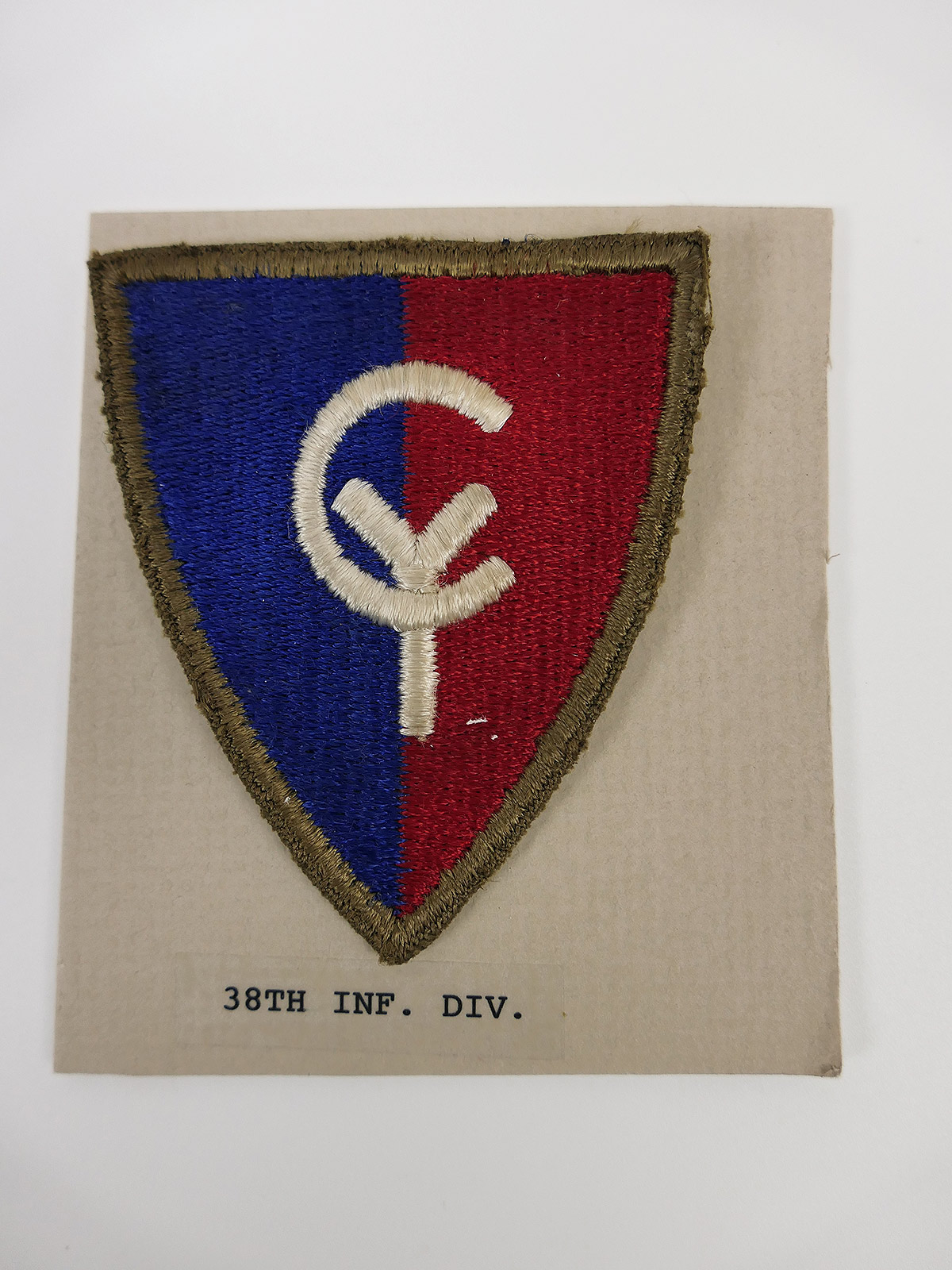 Original US ARMY WW2 Infanterie Divisionsabzeichen Patch - 38th Infantry Division Abzeichen