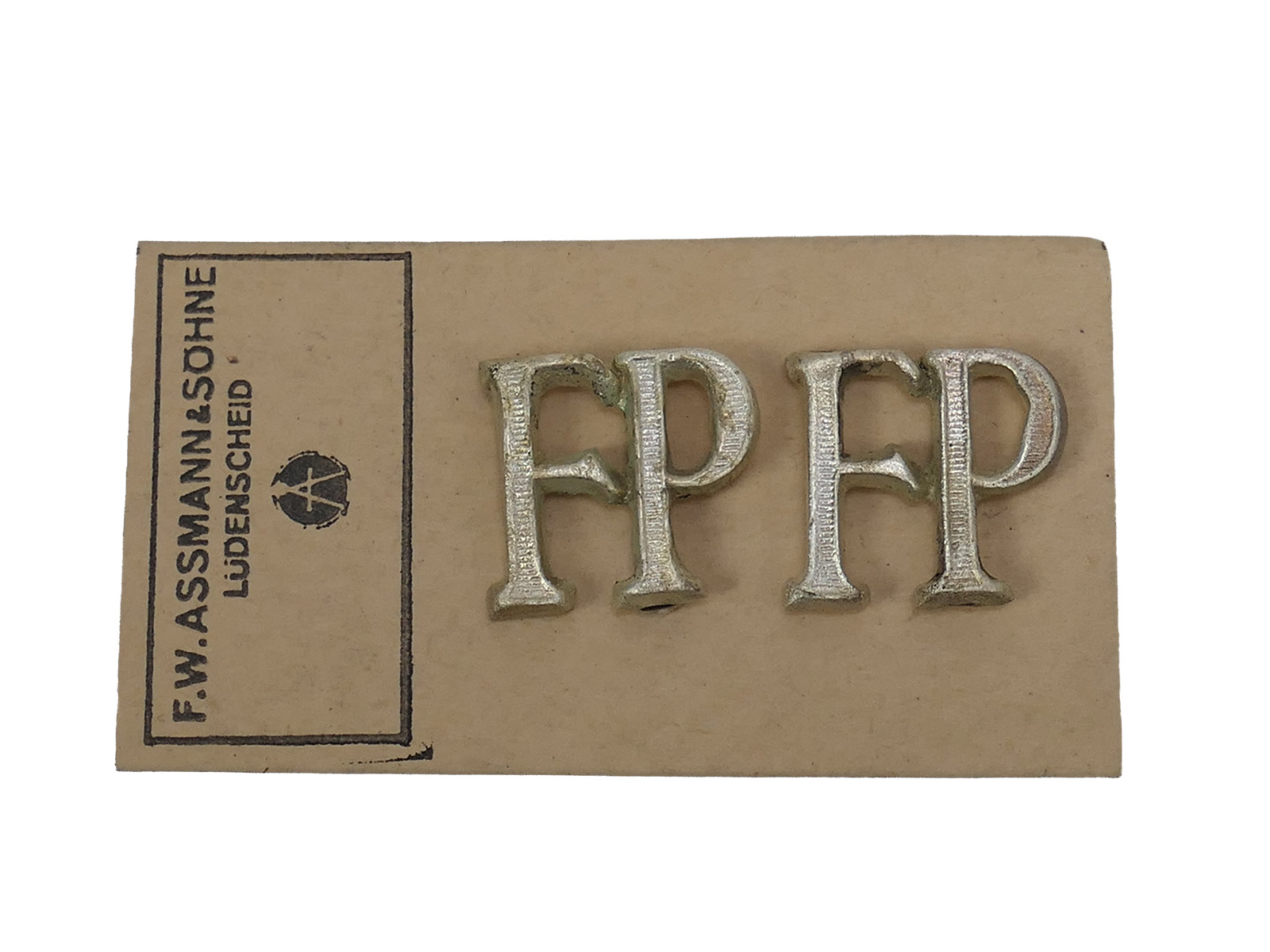 Einzelpaar Wehrmacht Heer Paar Schulterstückauflagen für Offiziere "FP" Feldpost
