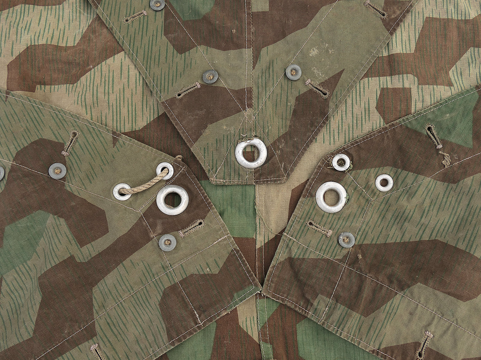 Wehrmacht Original Zeltplane M31 splittertarn Zeltbahn Tarnzeltbahn COLLECTION BATTLE WORN