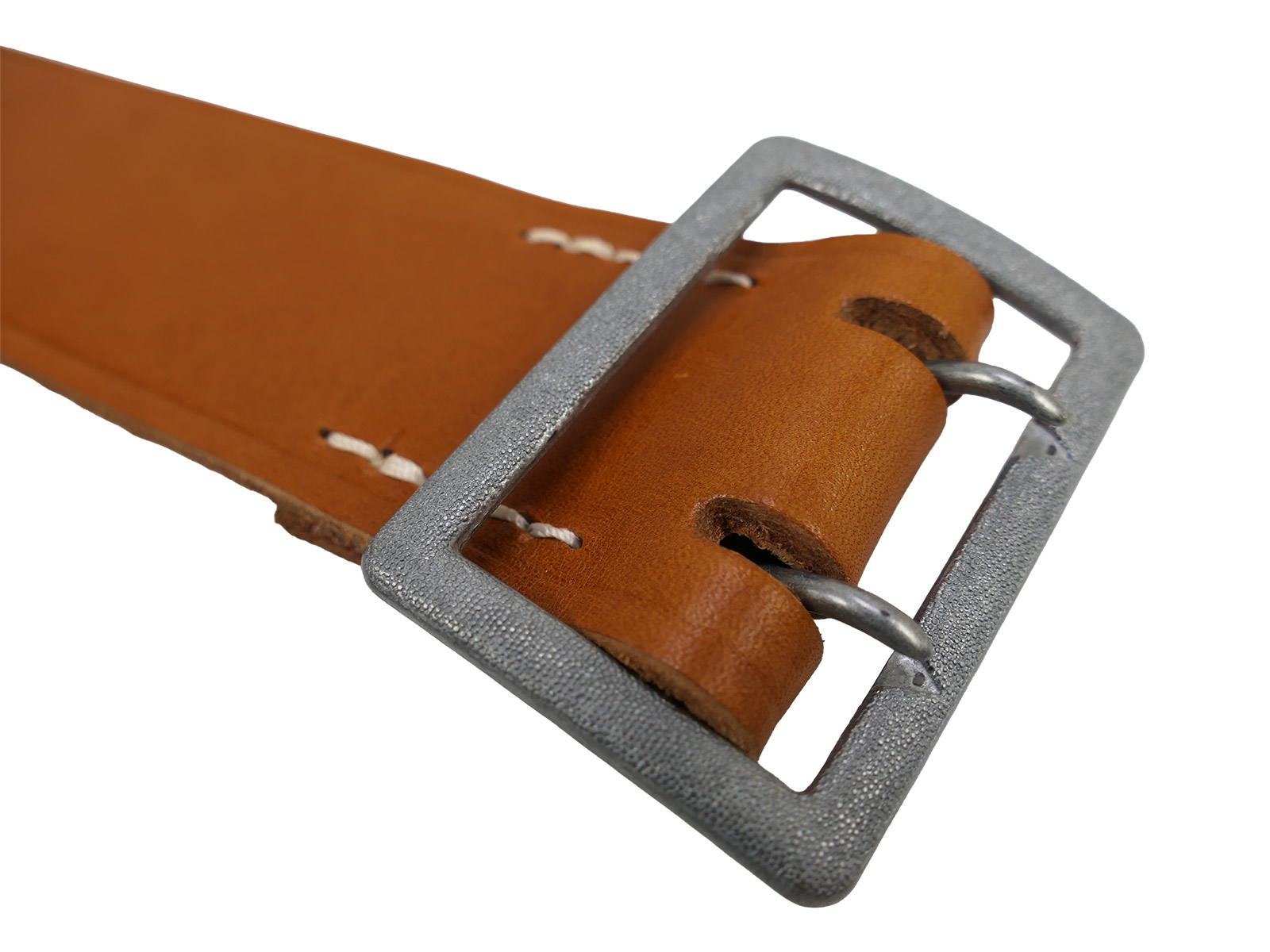 Offiziers Zweidornkoppel Braun 50mm Koppel Lederkoppel Braun Gesamtlänge 125cm COLLECTION