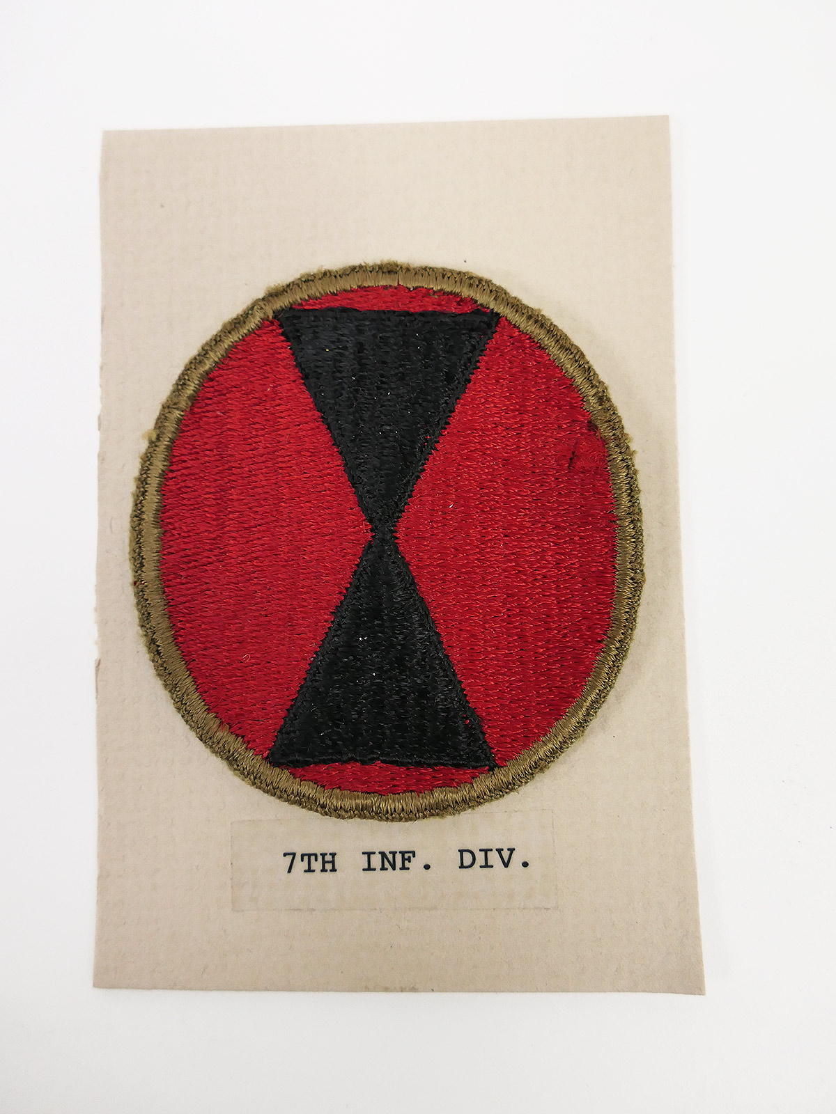 Original US ARMY WW2 Infanterie Divisionsabzeichen Patch  - 7th Infantry Division Abzeichen