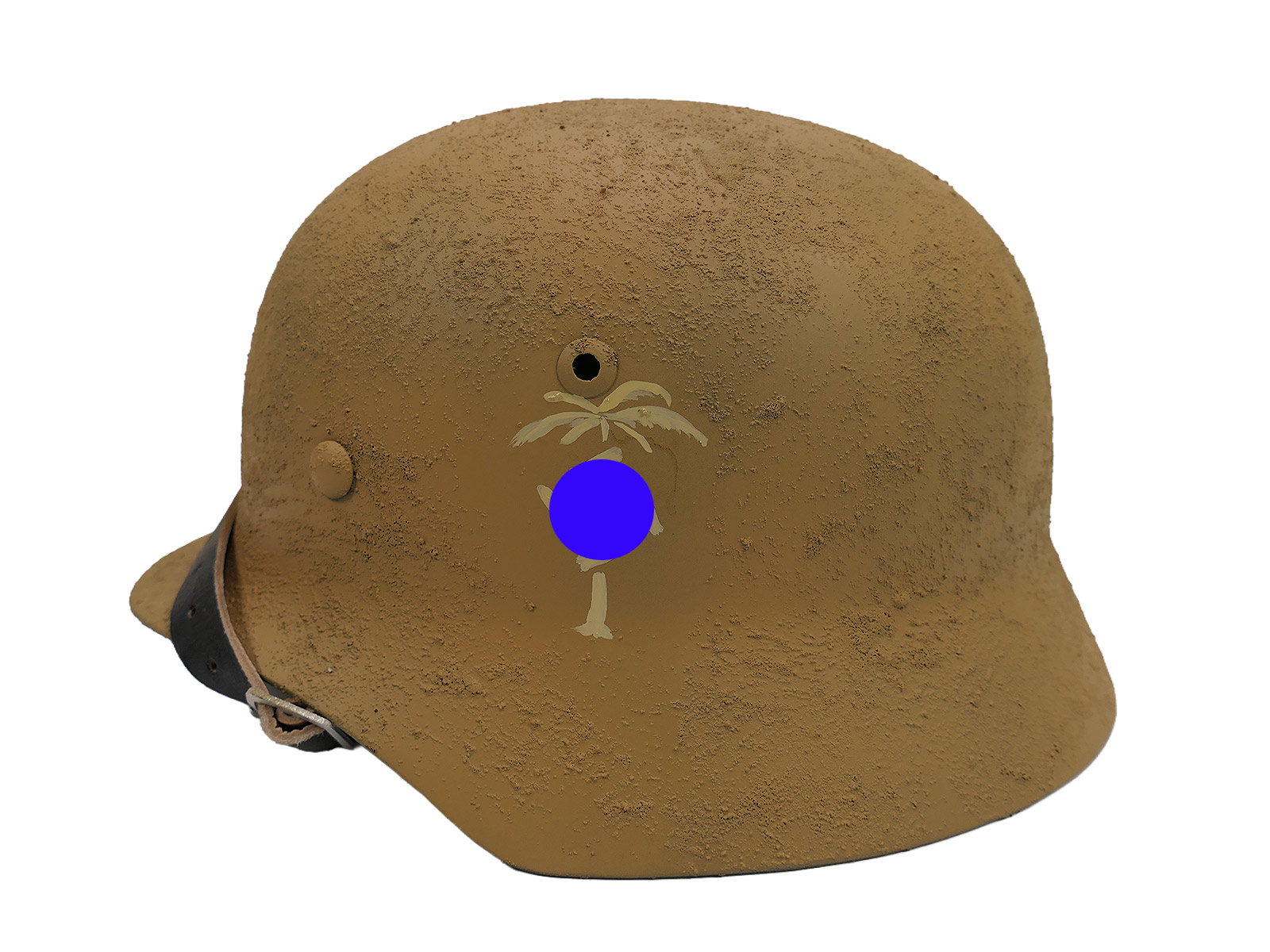 Wehrmacht Afrikakorps Stahlhelm M35 M40 PALME HK Rauhtarn Tarnhelm Gr.60 DAK