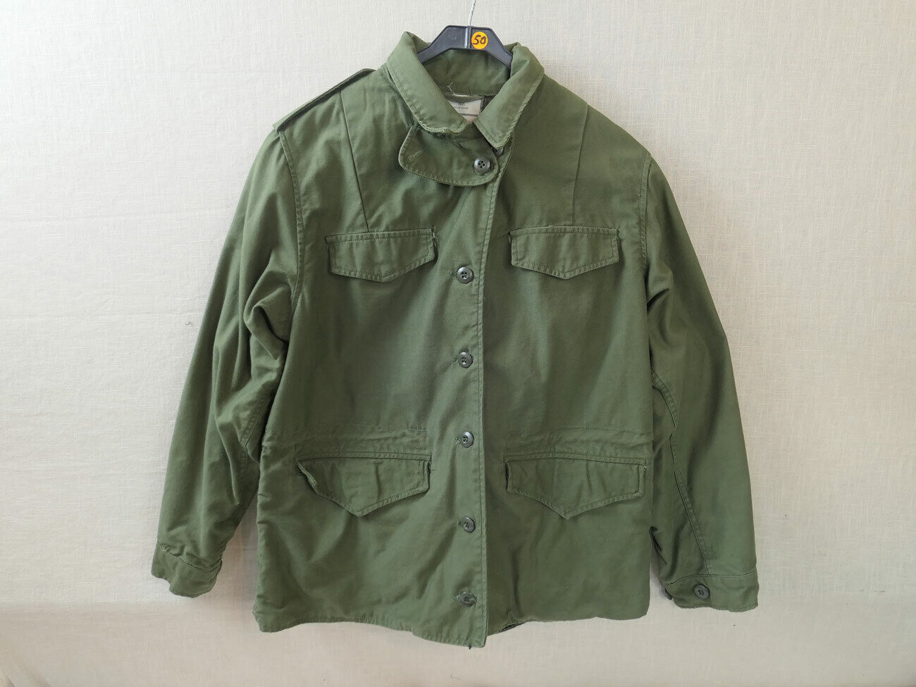 s-l1600-53mk8mO2loqVfPm US Woman`s field Coat 1975 Size 16R Gr.36/38 Vietnam Feldjacke Damen Jacke