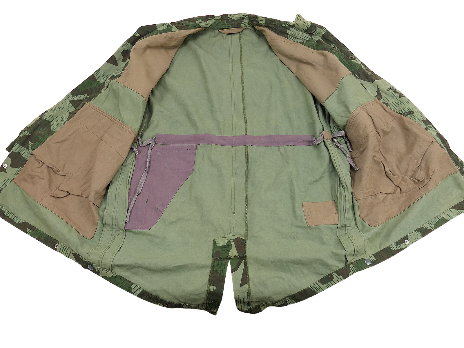 Luftwaffe Fallschirmjäger Knochensack Gr.1 Splittertarn mit Abzeichen COLLECTION BATTLE WORN