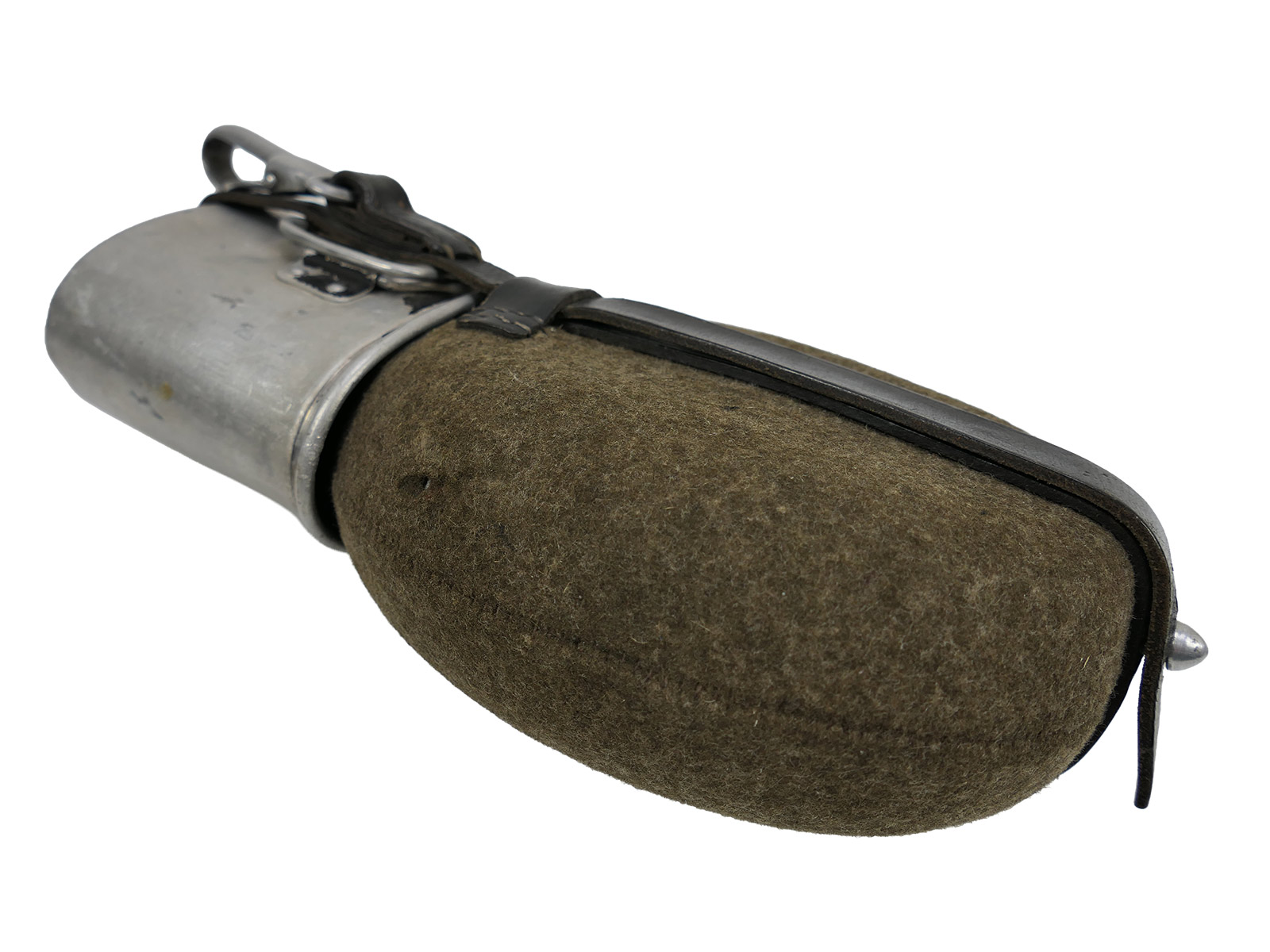 Wehrmacht Feldflasche ESB40 mit Original Alu Becher WAL39  COLLECTION BATTLE WORN