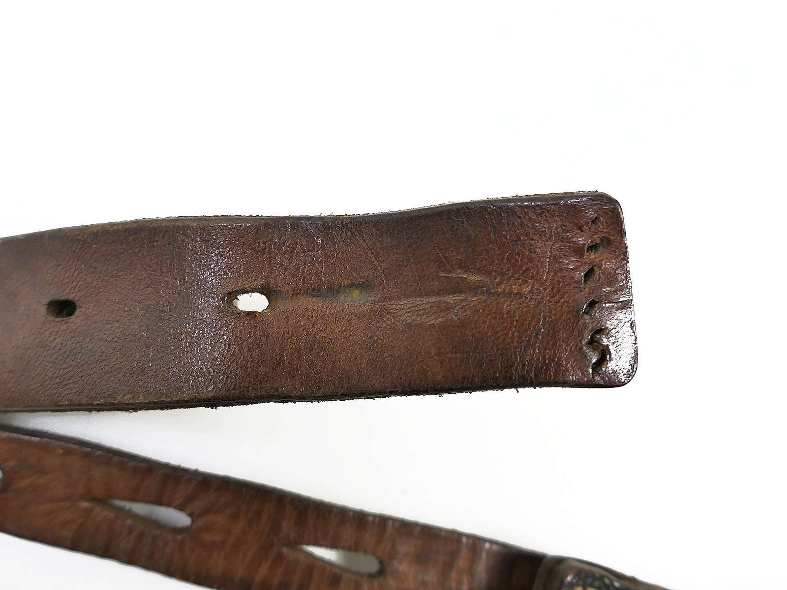 Einzelstück - Wehrmacht Original Y-Riemen Leder Koppeltragegestell Franz Brehme 1942 Top!  COLLECTION