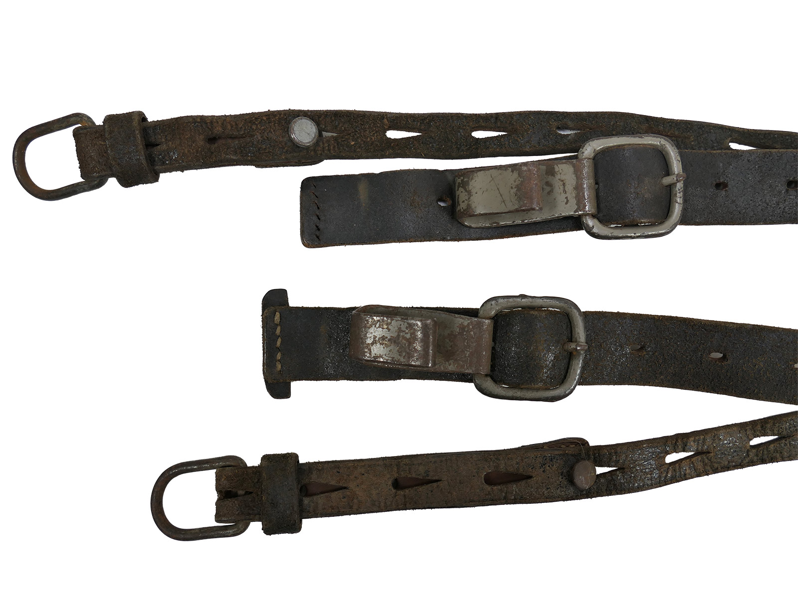 Einzelstück - Wehrmacht Original Y-Riemen Leder Koppeltragegestell Franz Brehme 1942 Top!  COLLECTION