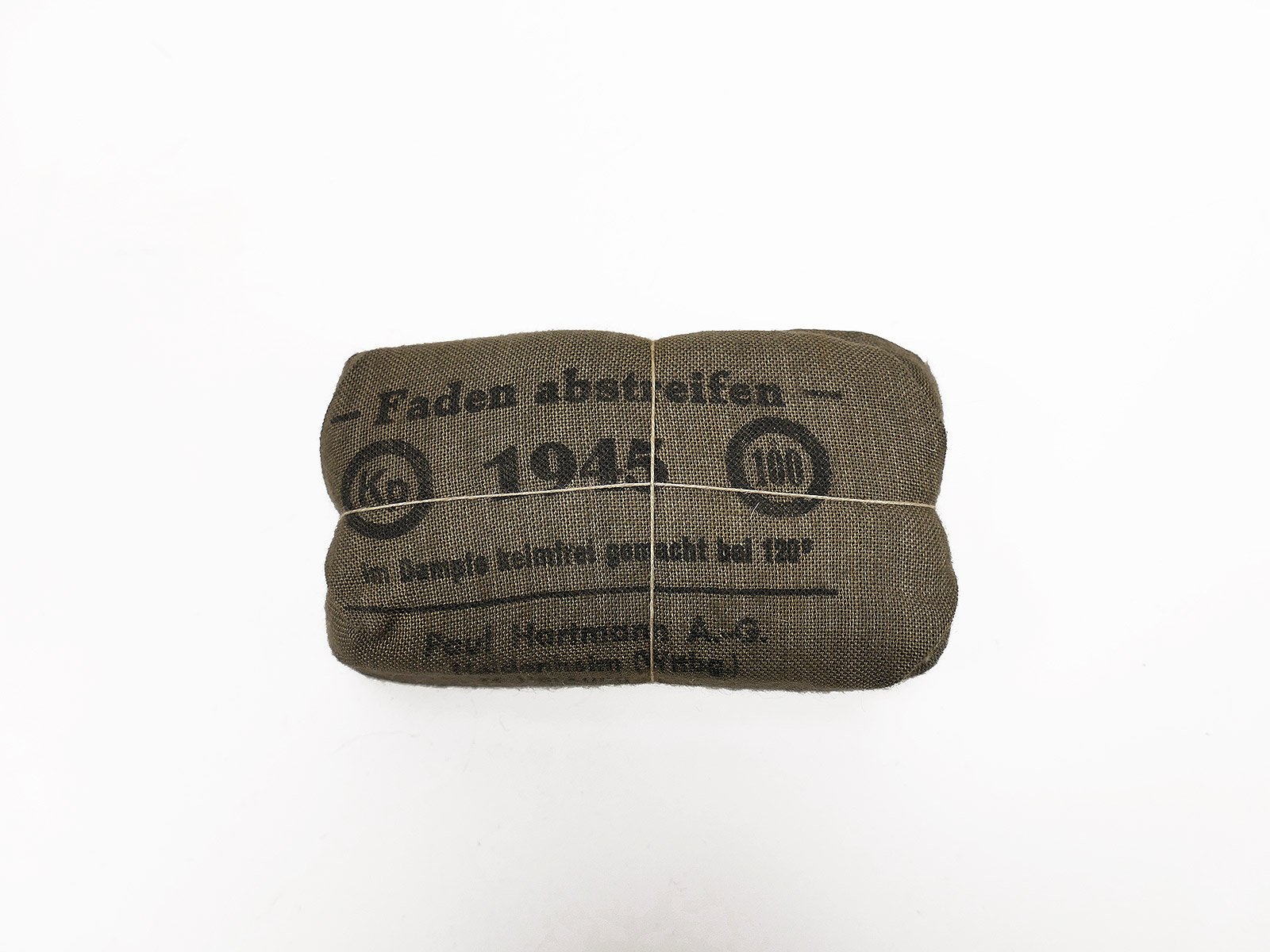 Wehrmacht Verbandpäckchen !! 1945 !! Erste Hilfe WK2 Feldbluse Verbandkasten 8x5cm 