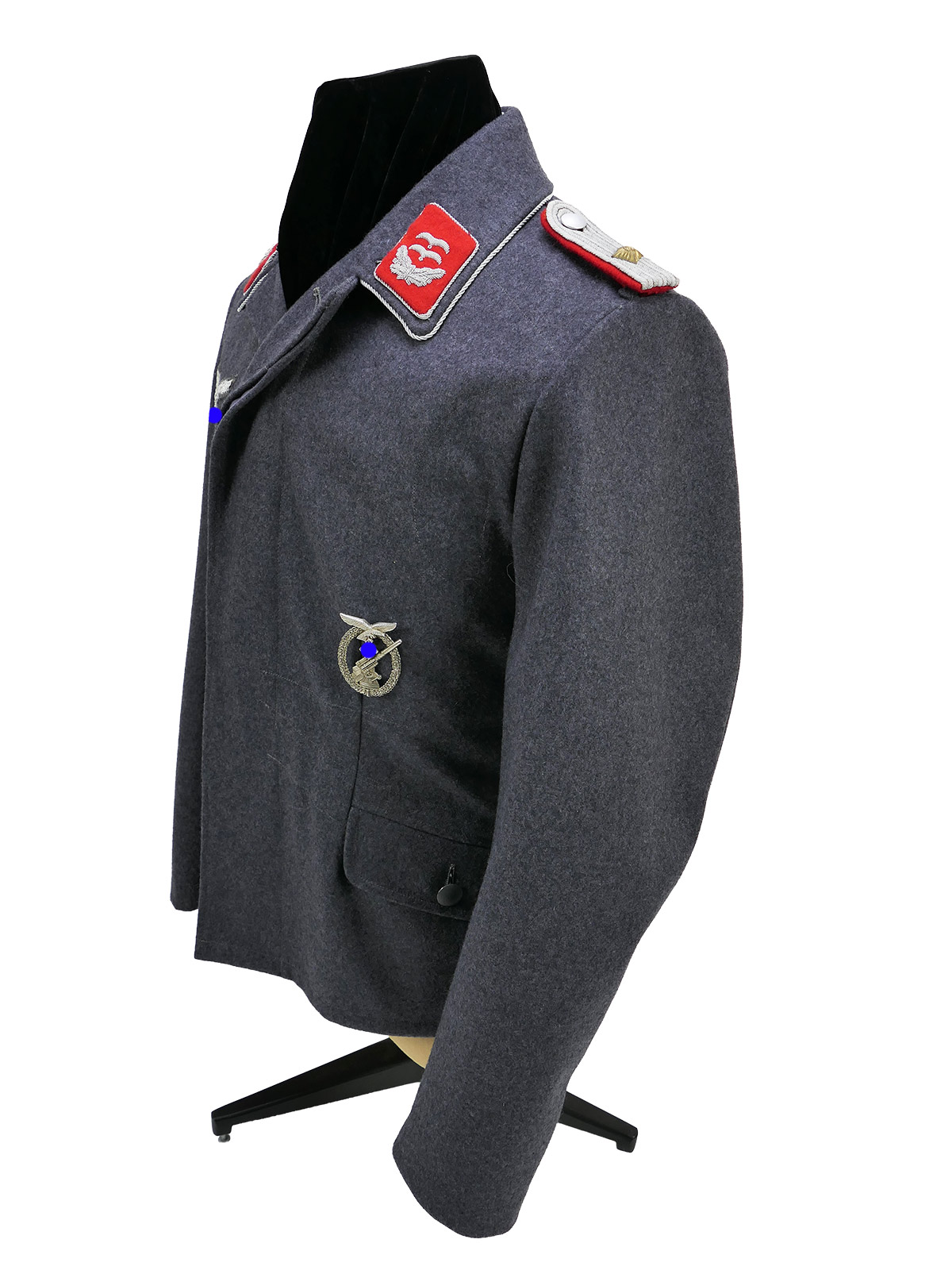 Antike WK2 Luftwaffe Fliegerbluse Oberleutnant FLAK Uniform COLLECTION BATTLE WORN