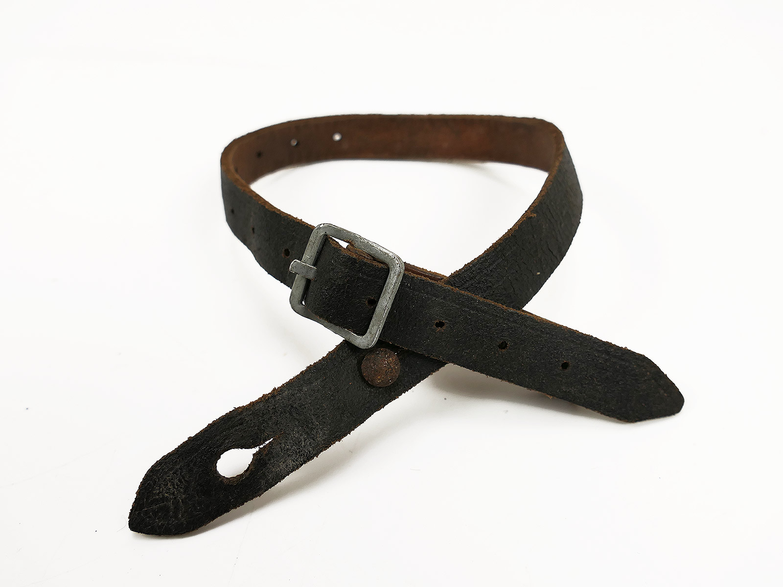 #C/ Einzelstück Vintage Kinnriemen Antik für Stahlhelm Helmfutter M35 M40 M42 Wehrmacht