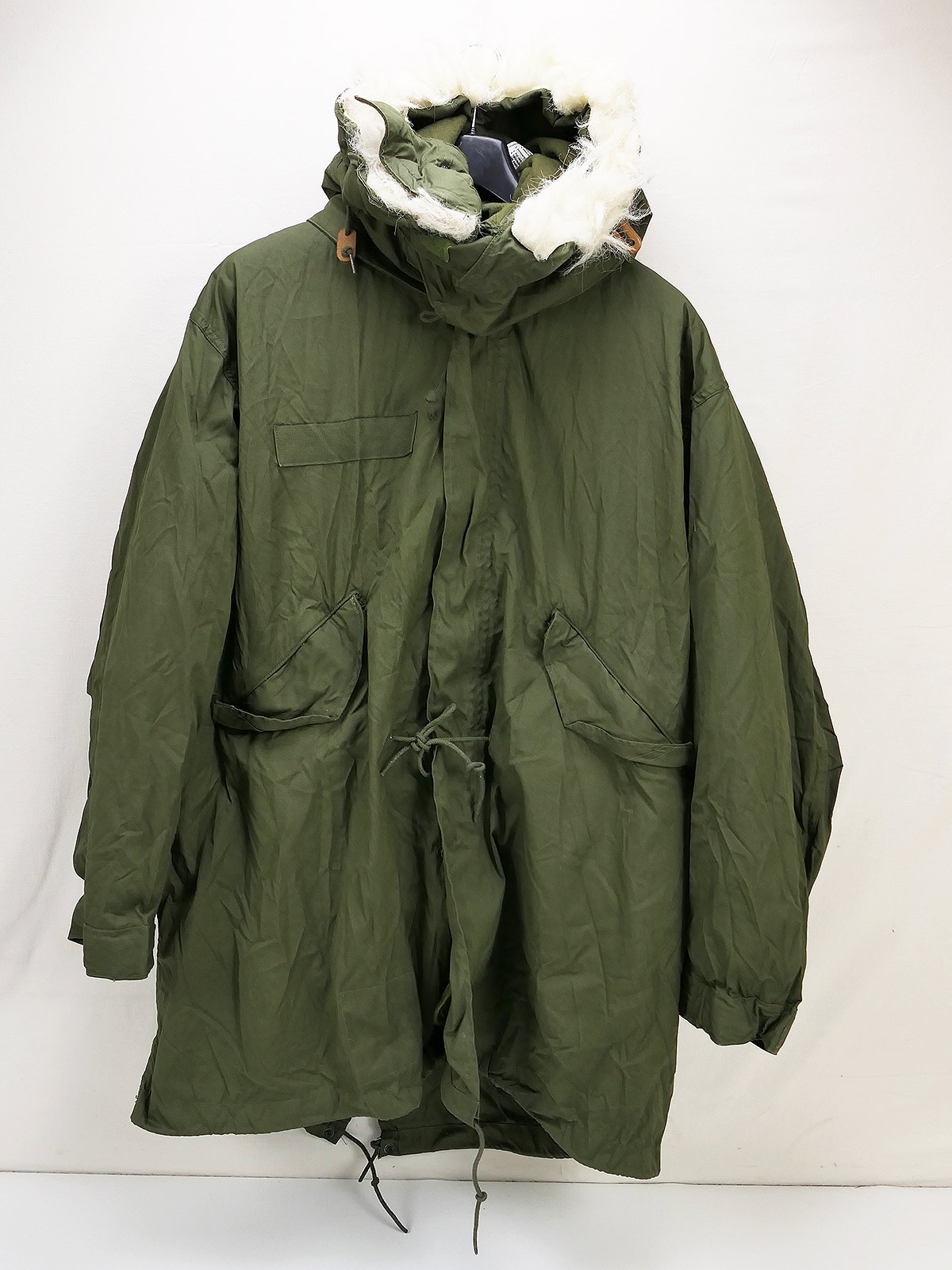 P1692308 US Army Parka M-1965 Extreme Cold Weather + Futter Liner + Fellkapuze oliv Medium TOP