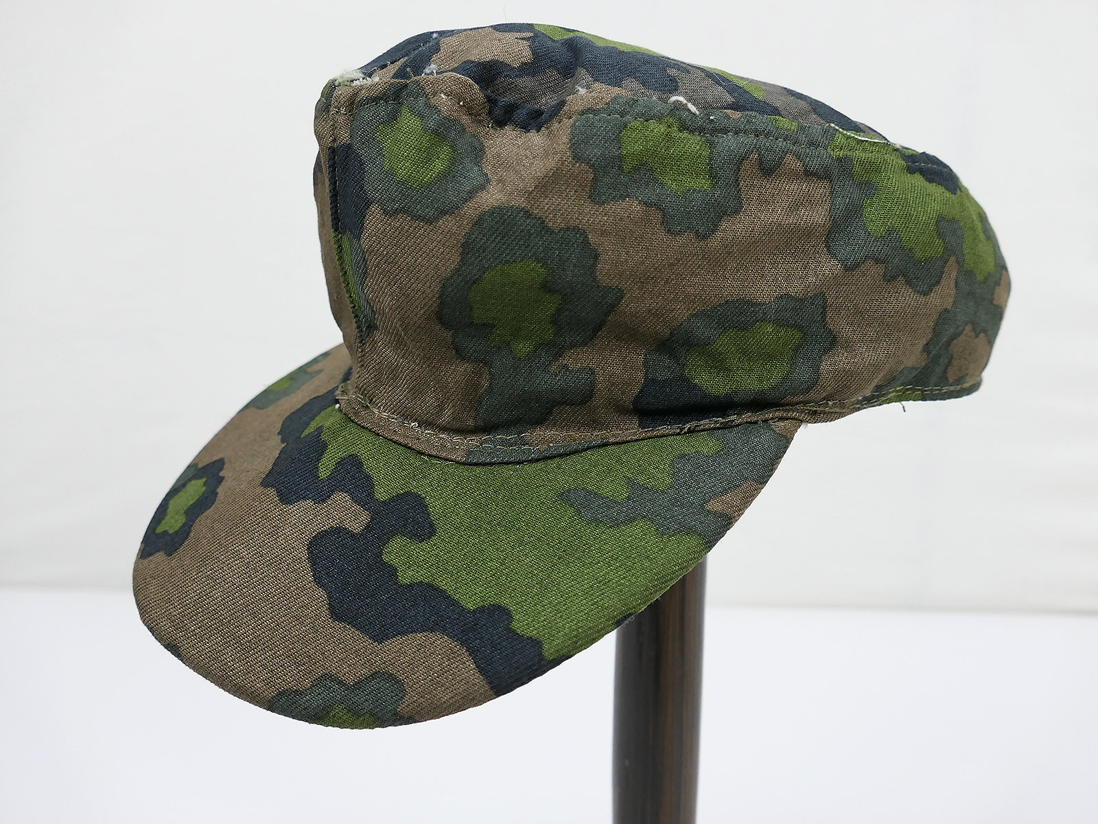 Waffen SS Frontfertigung Eichenlaub Feldmütze Gr.58 Tarnmütze aus Museum