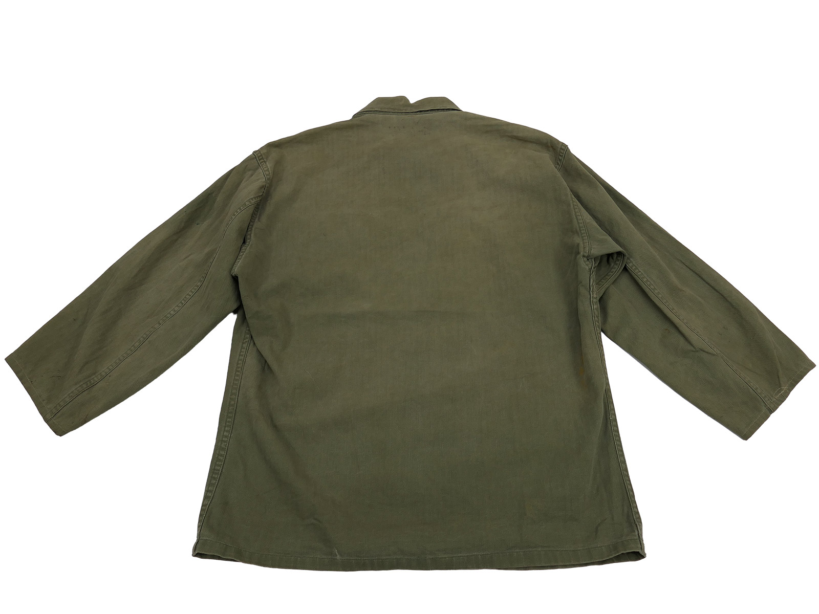 Original US Army WW2 M-1943 HBT Jacket Hemd M-43 BATTLE WORN