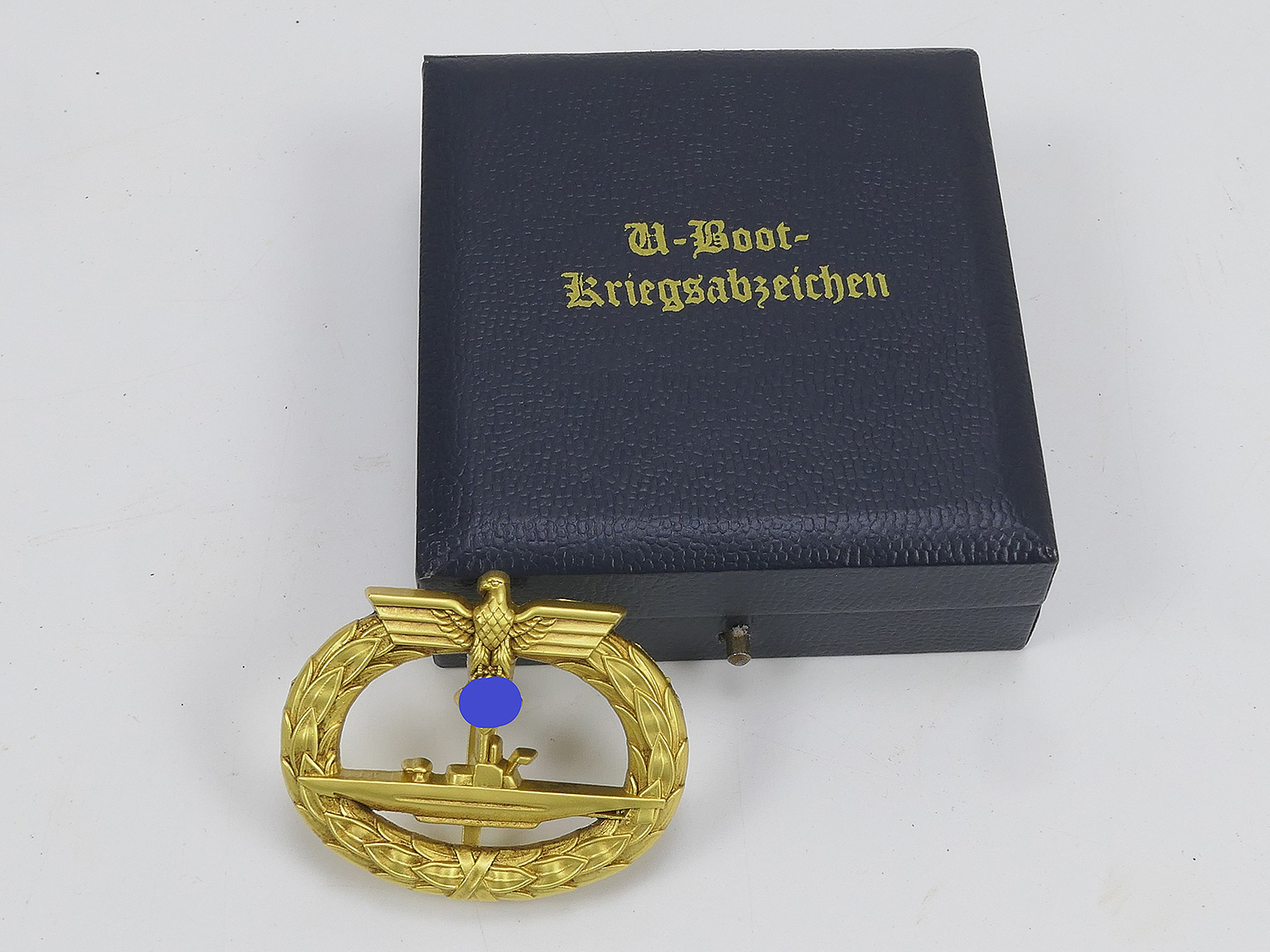 Kriegsmarine U-Boot Kriegsabzeichen Marine im Verleihungsetui