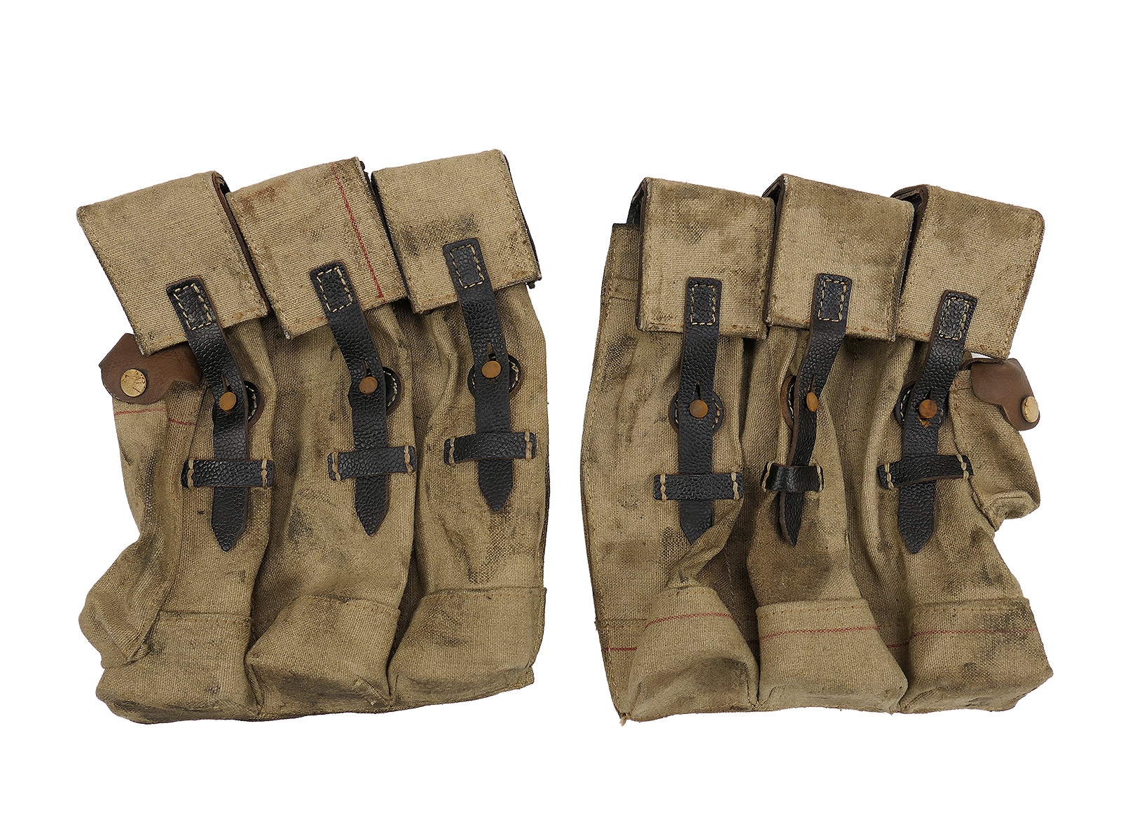 UNIKAT Wehrmacht 2x Magazintasche Sturmgewehr 44 STGW44 MP44 ROTER Faden TOP