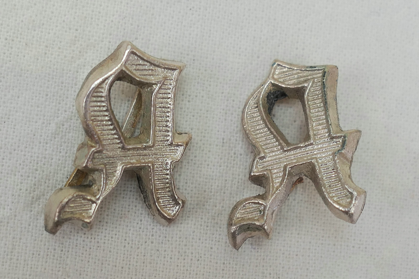 Wehrmacht Schulterstückauflagen "A" / 1x Paar Auflagen für Schulterklappen