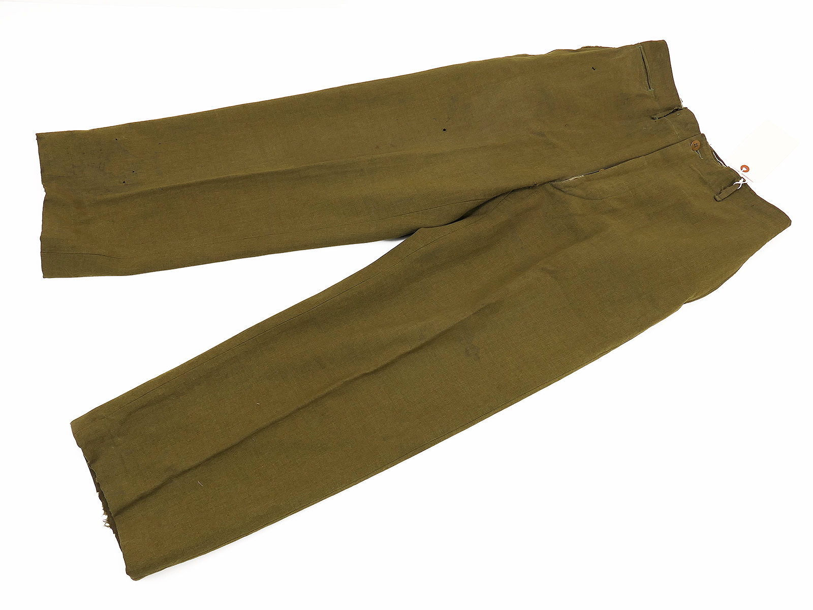 Einzelstück - Original US WW2 M1937 Feldhose M37 Field Trousers GROß ! COLLECTION BATTLE WORN 