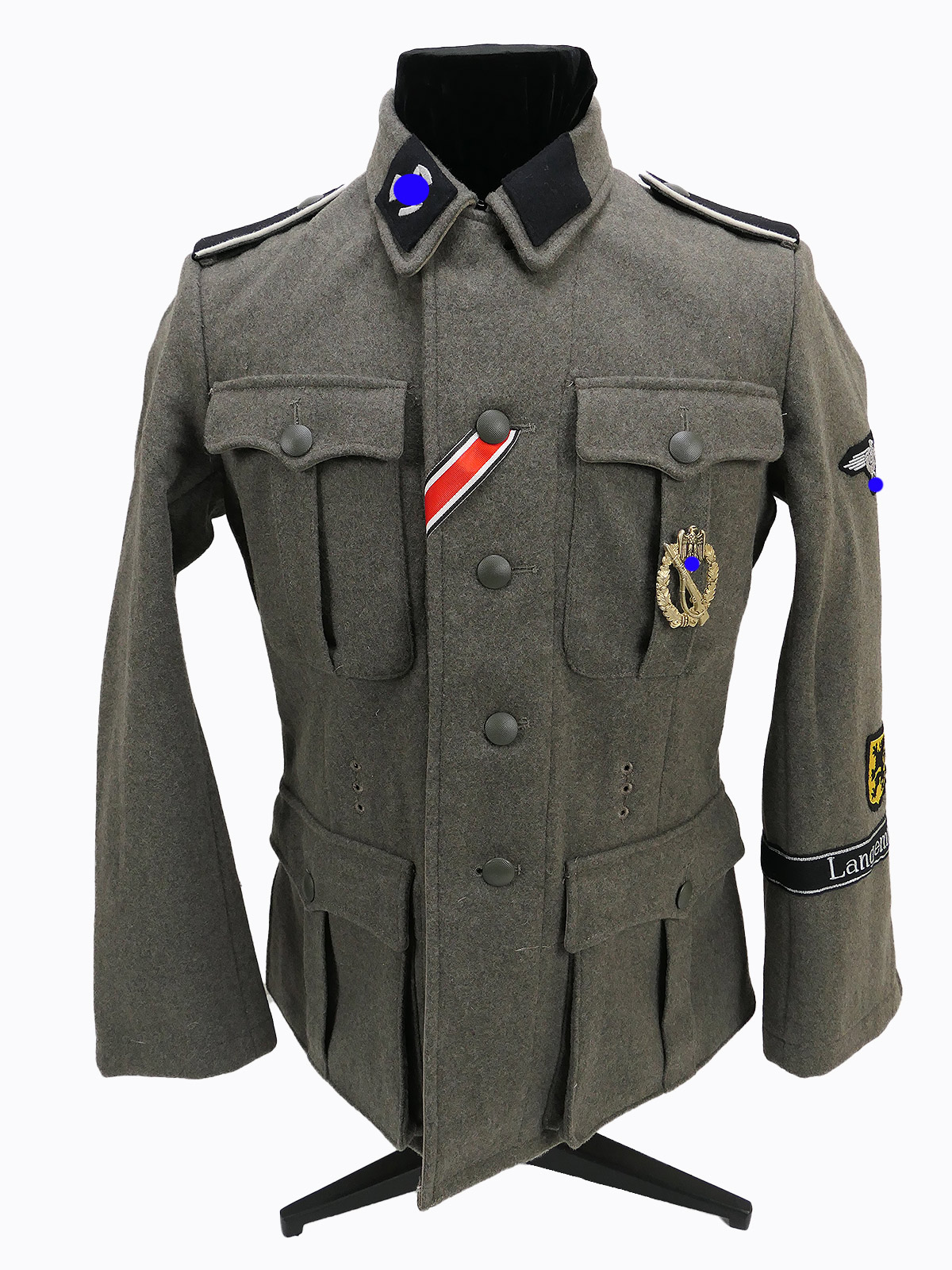 P1681562 Waffen SS M40 Feldbluse Uniform Freiwilligen Div. Flämische 1 LANGEMARCK