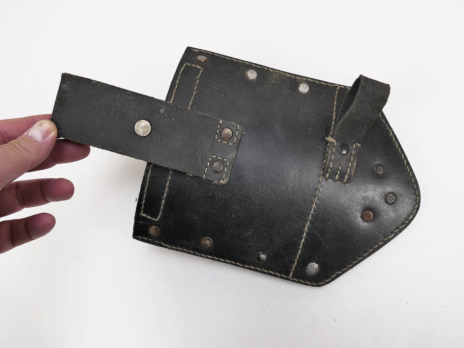 WW2 Wehrmacht Original Klappspaten mit Klappspatentasche 1.Modell Spatentasche COLLECTION