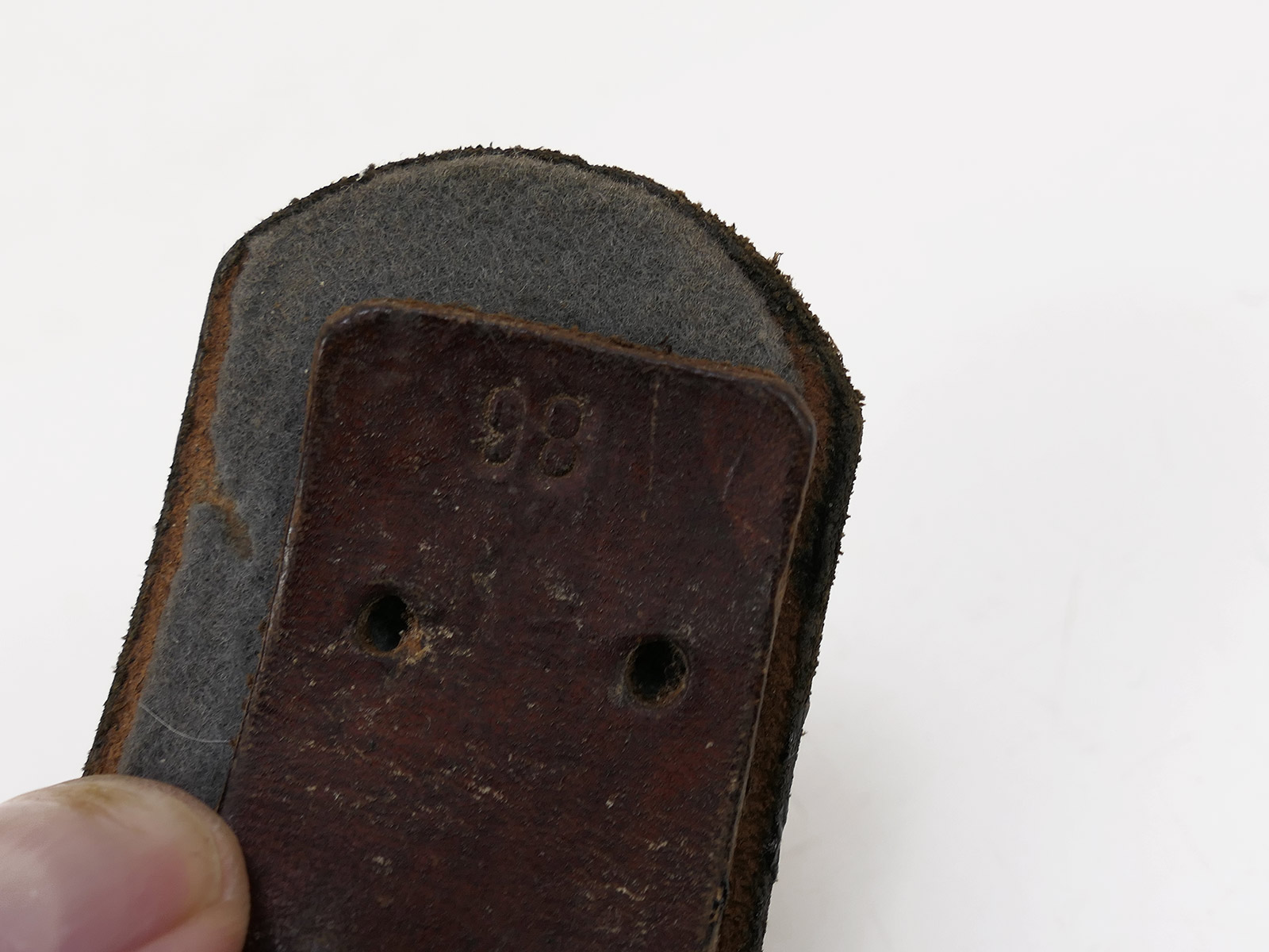 Original Lackleder Koppelriemen Wehrmacht Gesamtlänge 98cm Koppel COLLECTION BATTLE WORN