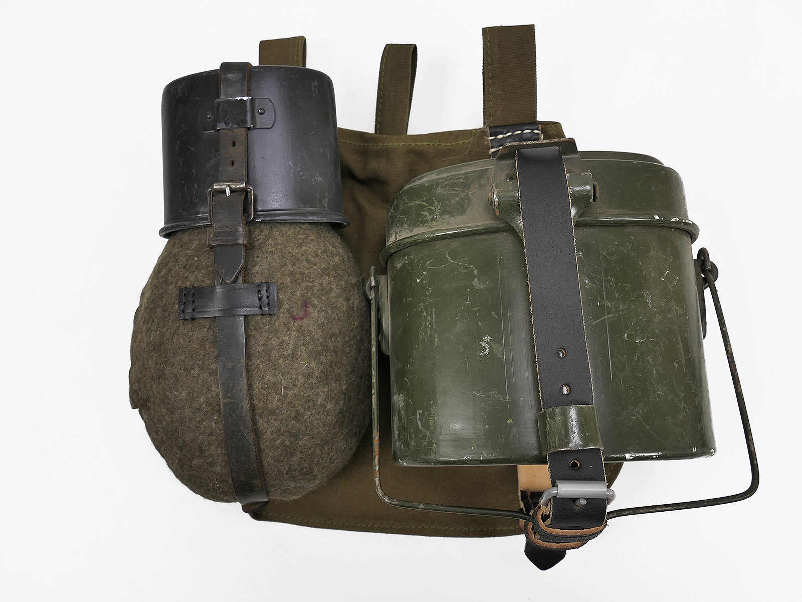 Set Wehrmacht Später M44 Brotbeutel Kochgeschirr Essgeschirr Riemen Feldflasche 