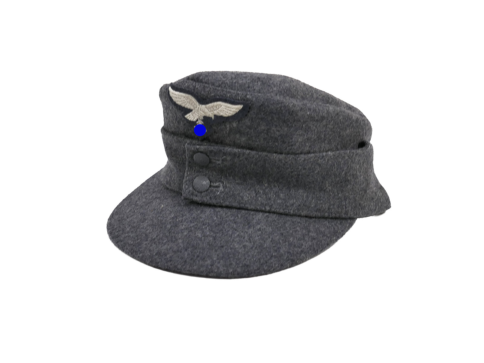 Luftwaffe M43 Feldmütze Mannschaften M1943 mit Kokarde und Mützenadler Gr.59 Fallschirmjäger