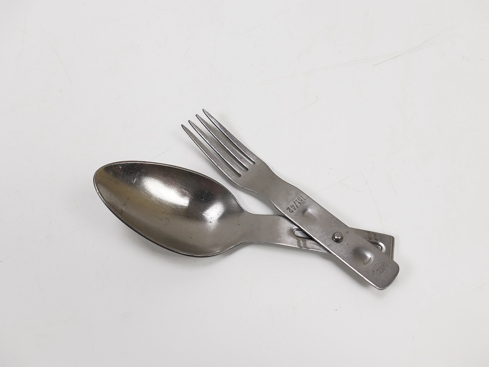 Wehrmacht Göffel Int 41 Aluminium Gabel Löffel Kombination Beutestück Kellokoski