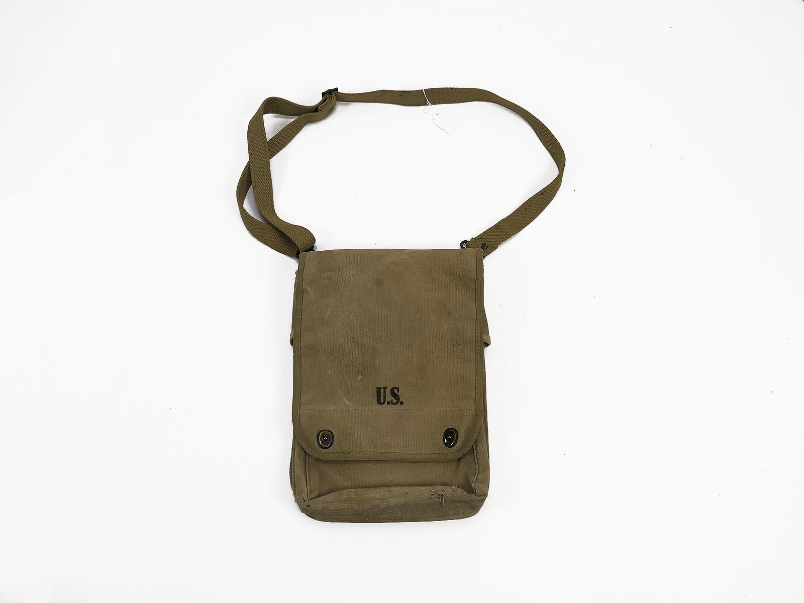 Original US ARMY WW2 Kartentasche Scheunenfund Bastogne BOYT 42 / Collection BATTLE WORN