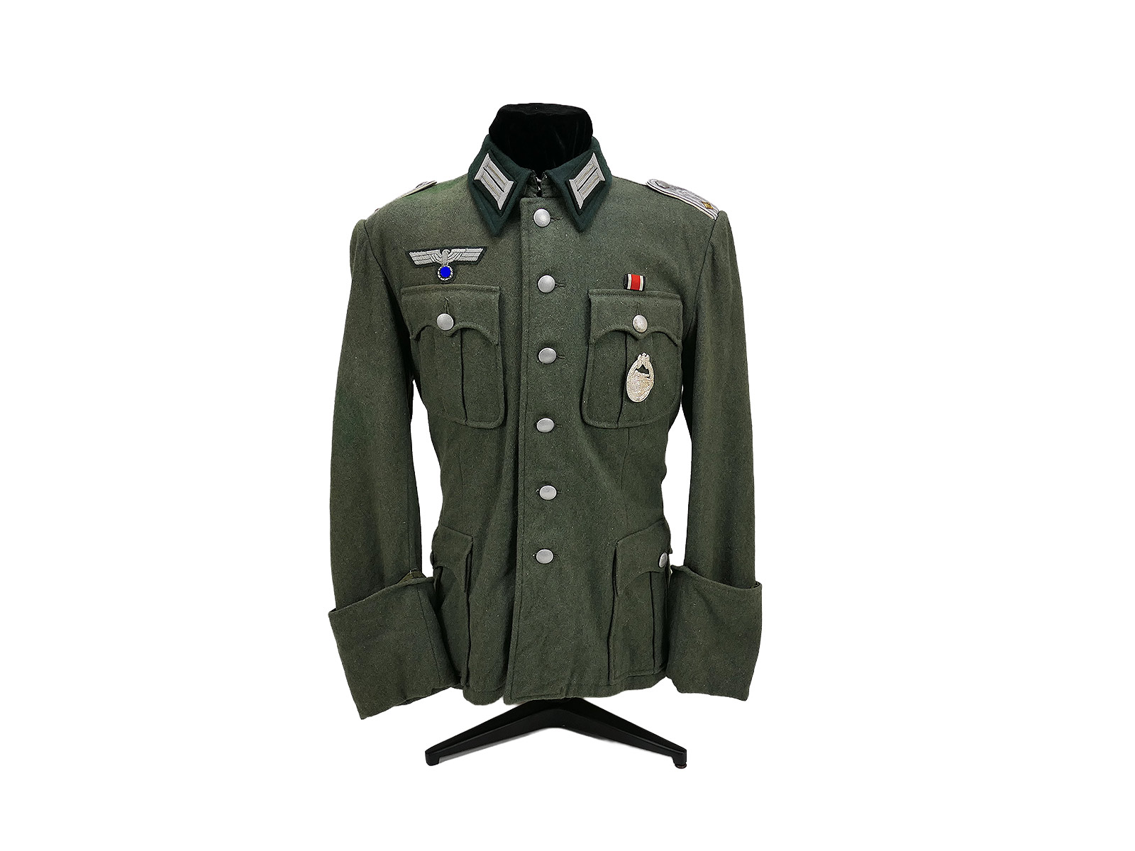 Wehrmacht M36 Feldbluse Offizier Oberleutnant mit Kampfspuren COLLECTION