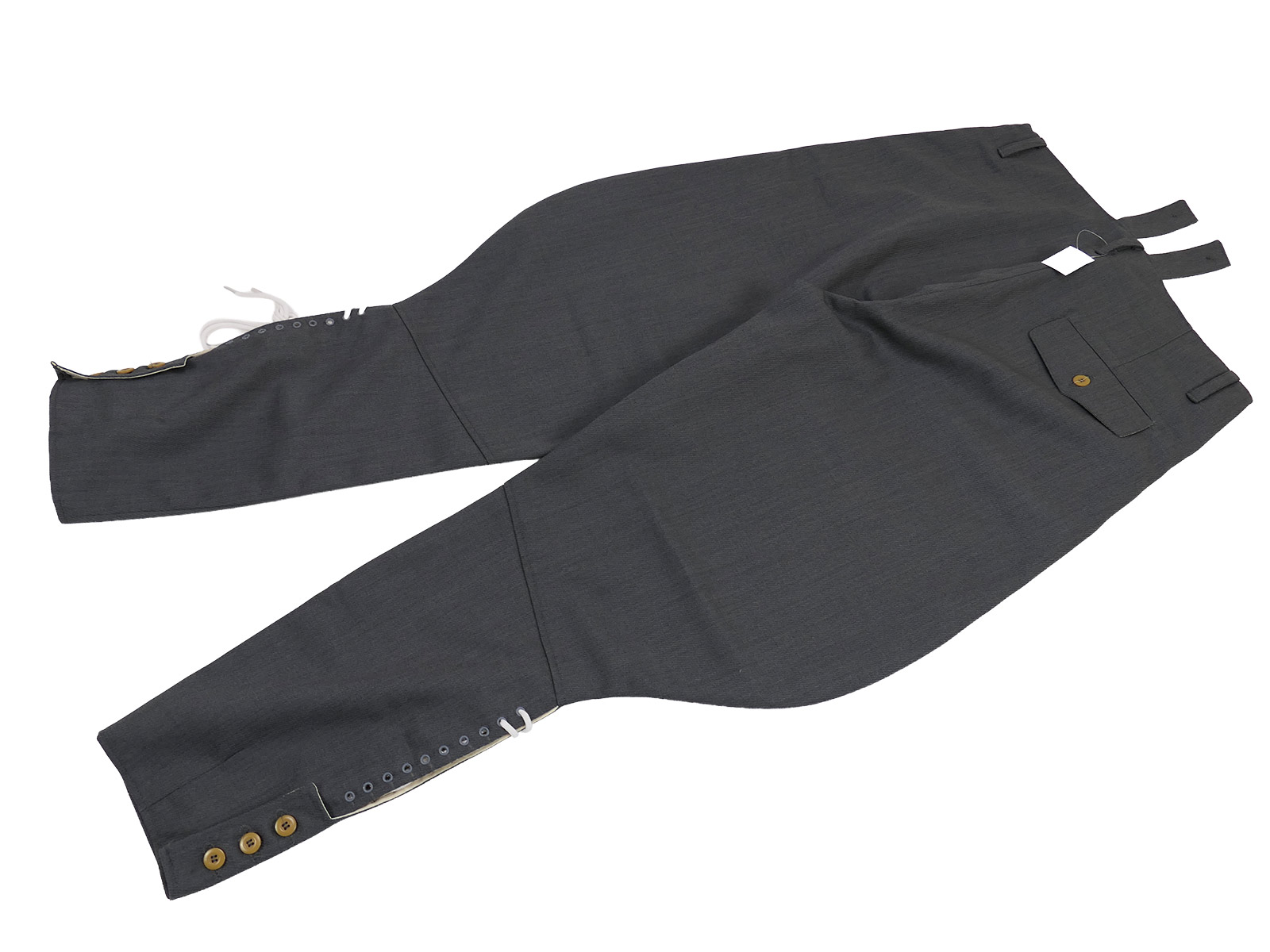Einzelstück Wehrmacht Stiefelhose Breeches Offizier Gabardine grau Größe Small COLLECTION
