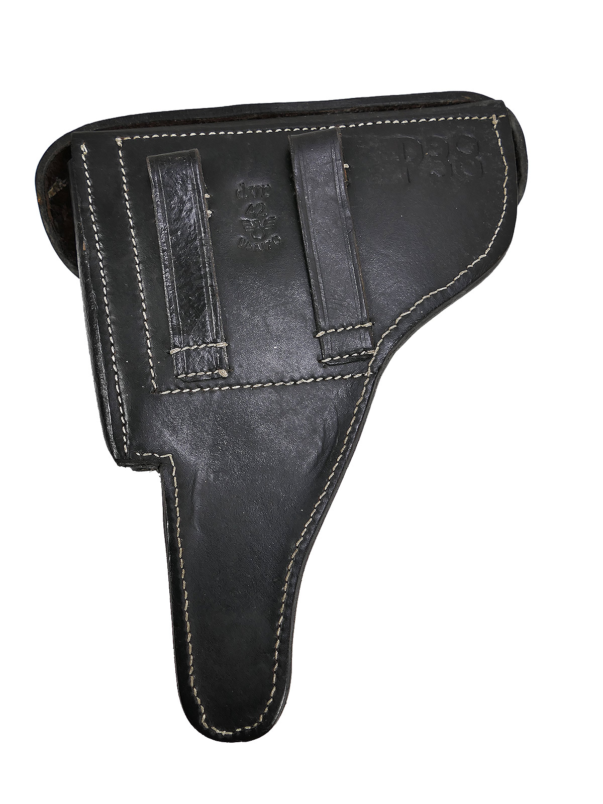 Einzelstück - Wehrmacht P38 Holster Koffertasche Lederholster Pistolentasche BATTLE WORN