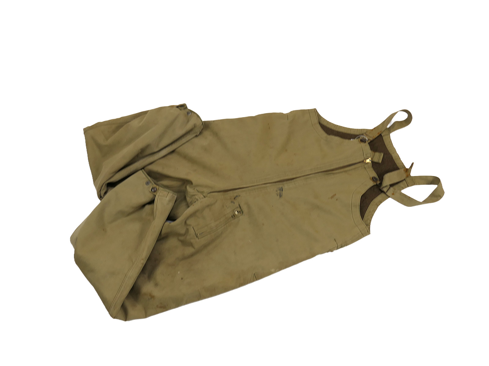 Original US Army WW2 Tanker Trousers Panzerhose Winterhose Gr. S / COLLECTION BATTLE WORN 