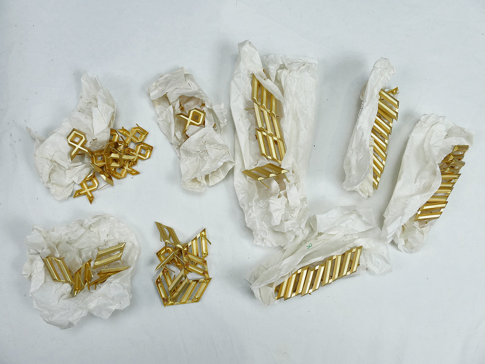 LOT Original Bundeswehr OLC Dienstgrad Schulterstücke Metall Auflagen vergoldet Marine