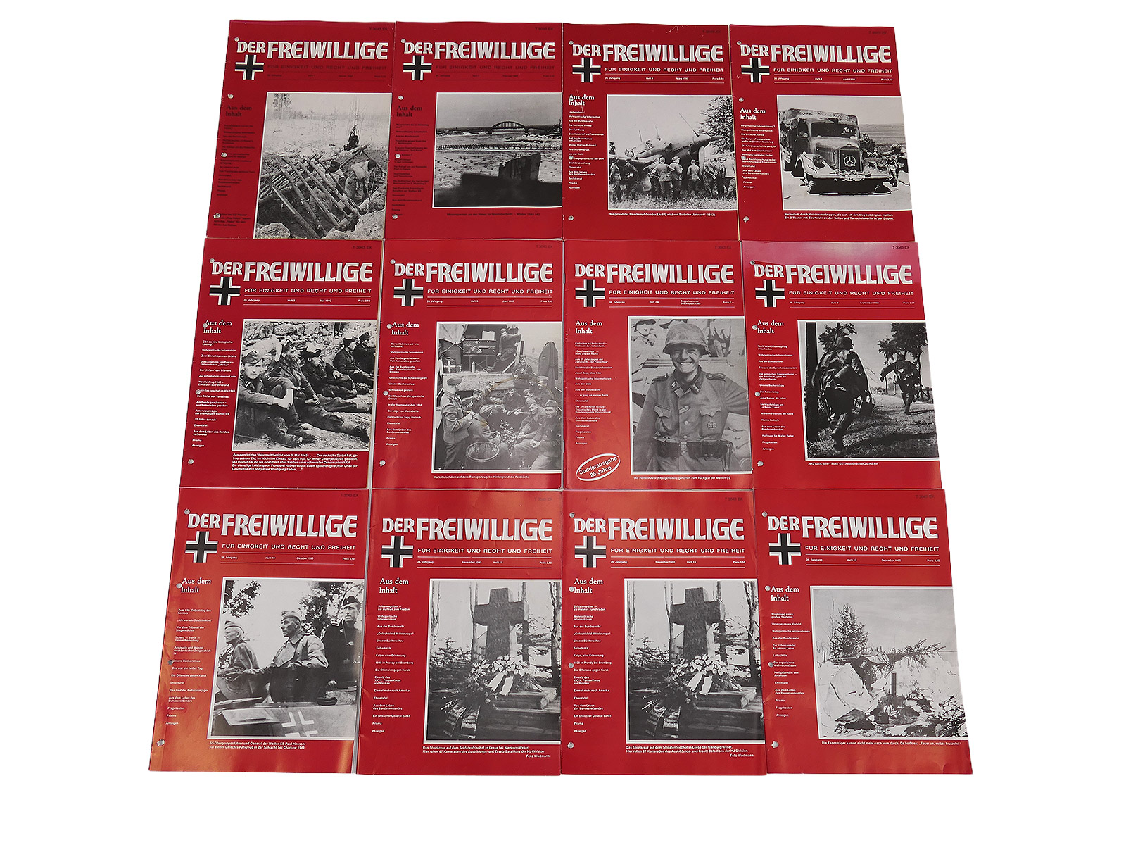 1980 - 11x +1 Heft Magazin Zeitschrift Der Freiwillige / 2. Weltkrieg VOLLSTÄNDIG 26. Jahrgang
