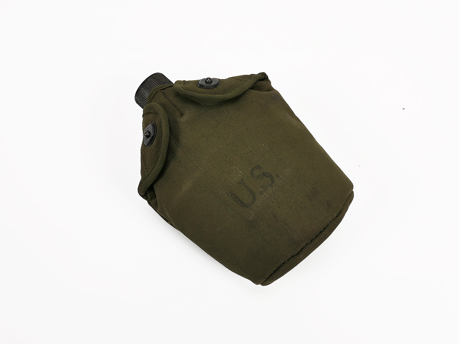 Original US Army WW2 Feldflasche mit Becher und Bezug alle Teile 1943-45